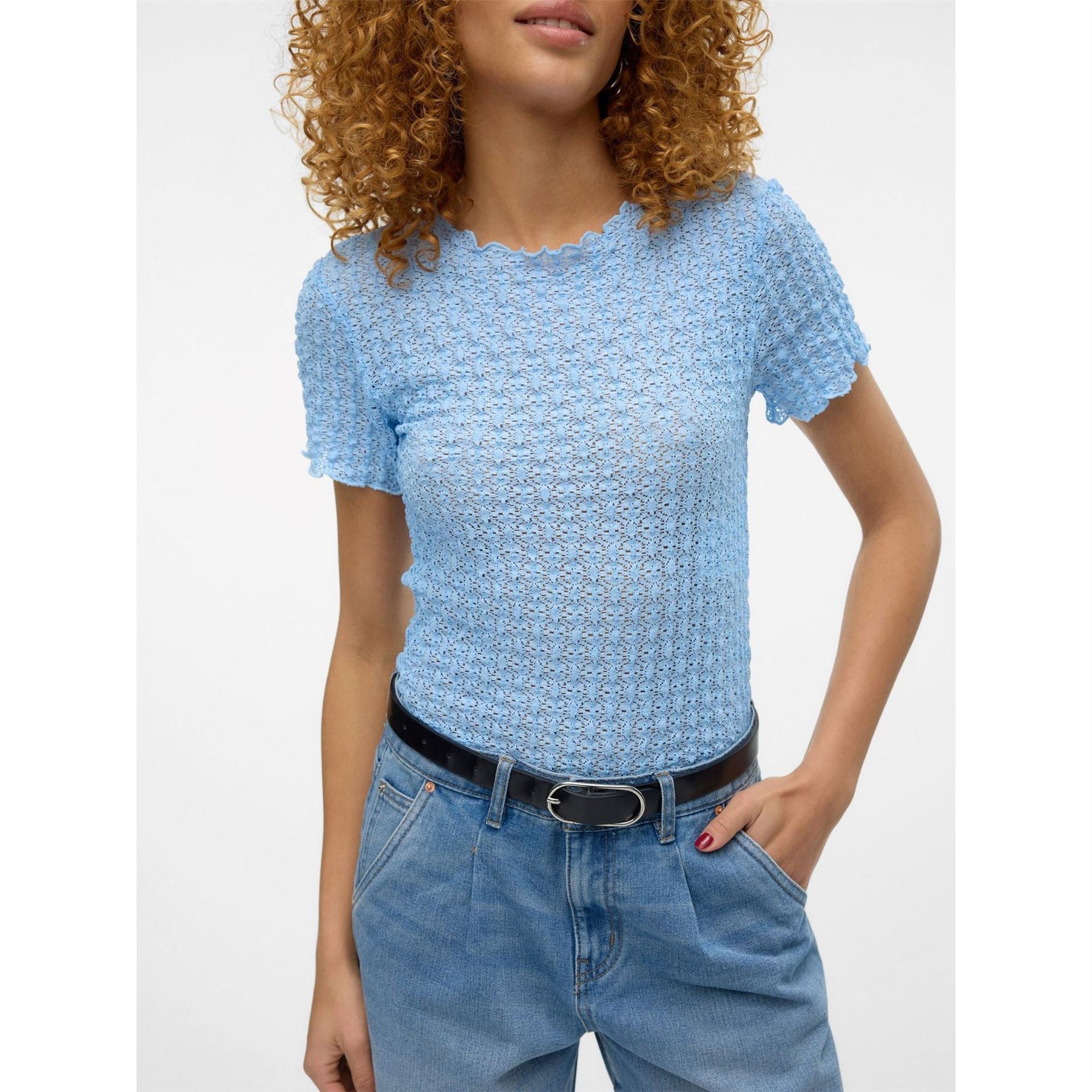 Vero Moda Crew Neck Long Sleeve Blouse