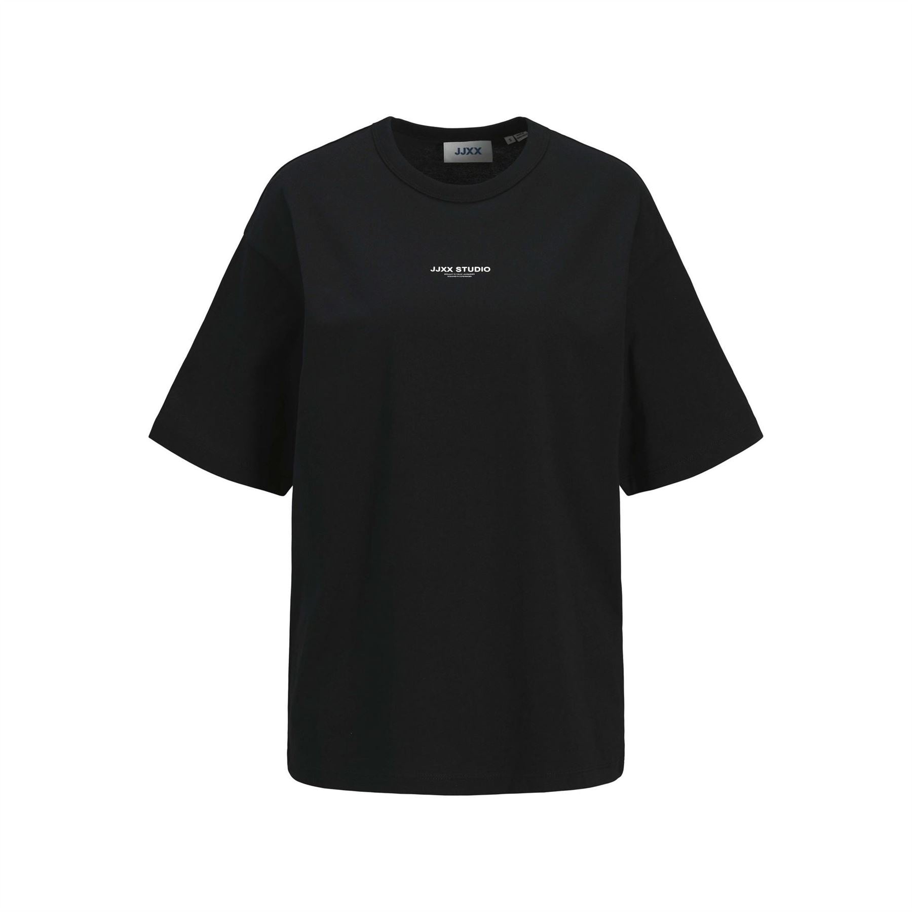 JJXX Wordmark Lettered Branding Crew Neck Short Sleeve Jersey Boyfriend T-Shirt