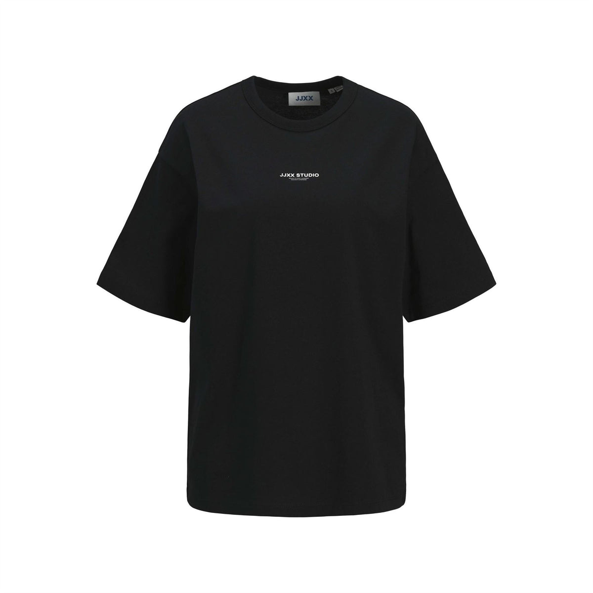 JJXX Wordmark Lettered Branding Crew Neck Short Sleeve Jersey Boyfriend T-Shirt
