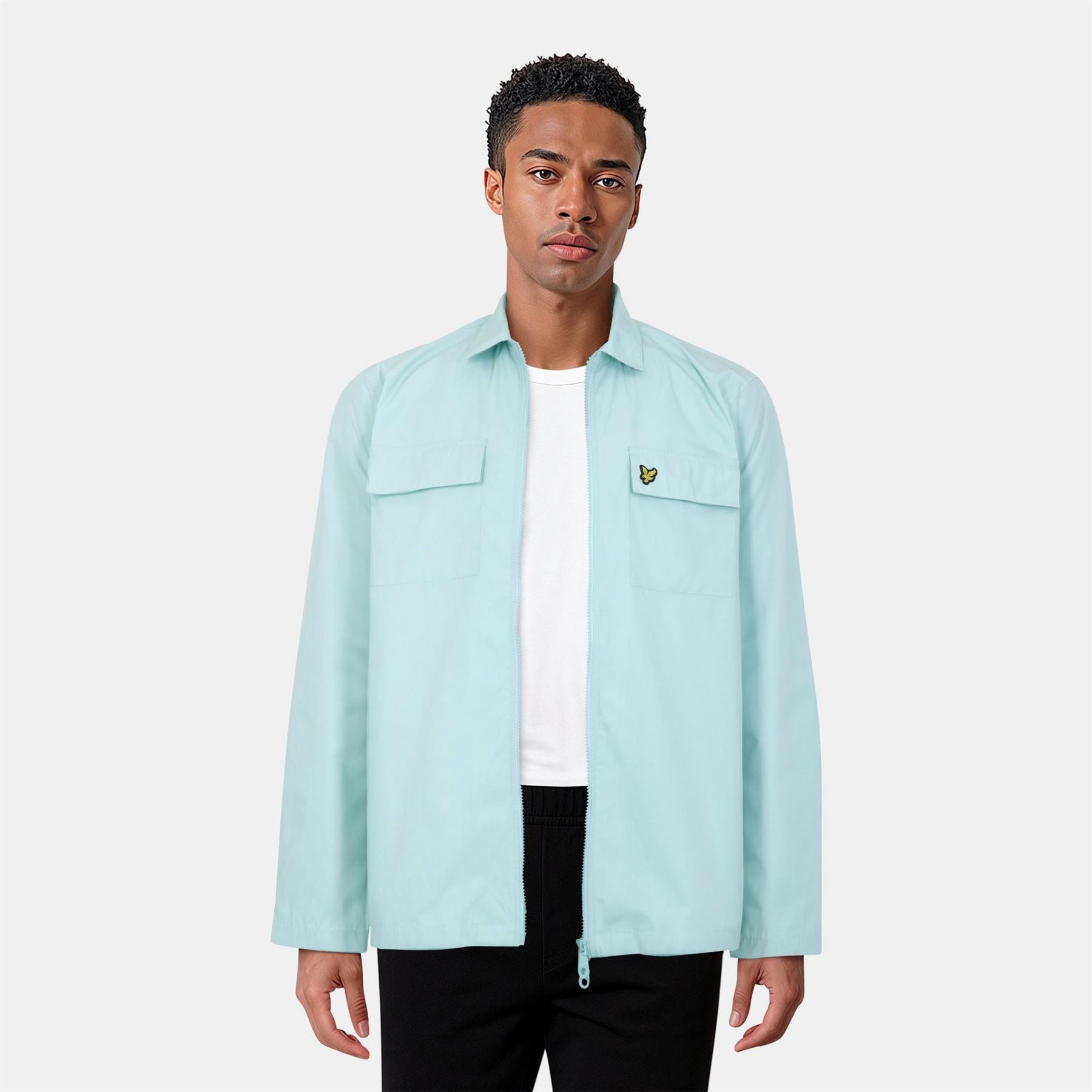 Lyle and Scott Cotton Long Sleeve Zip Overshirt