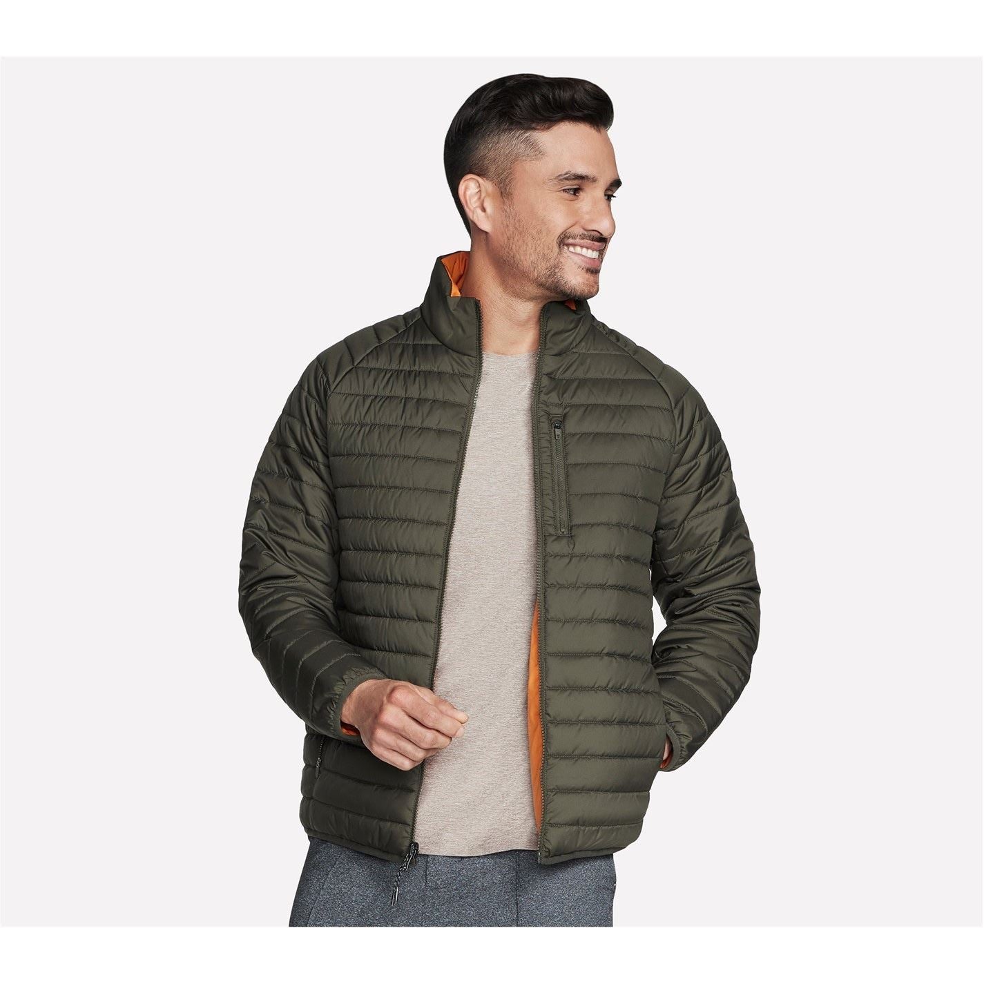 Skechers Goshield Altitude Solid Patterned Ribbed Cuff Softshell Jacket
