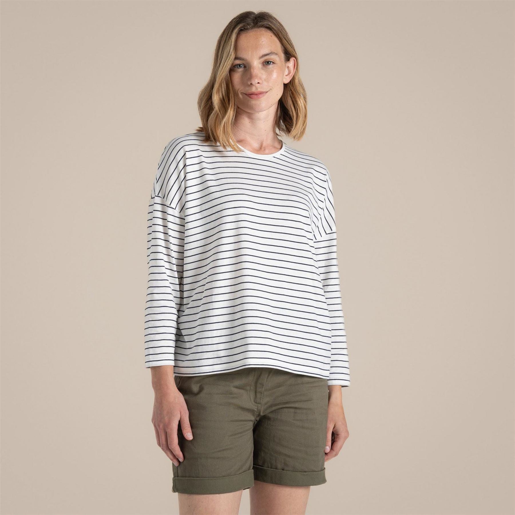 Craghoppers Kielder Crew Neck Long Sleeve Drop Shoulder T-Shirt