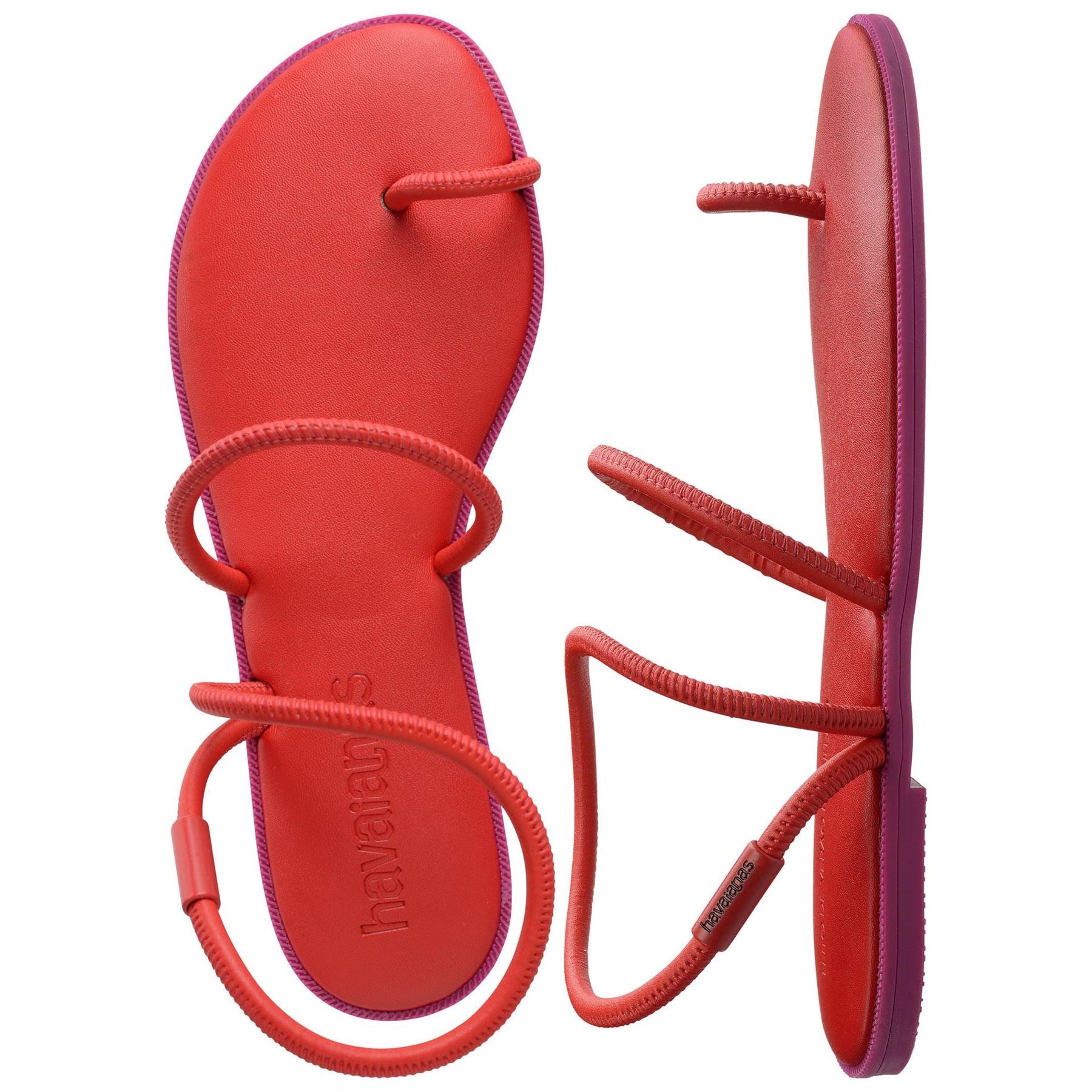 Havaianas Una Solid Patterned Thong Toe Flat Sandals