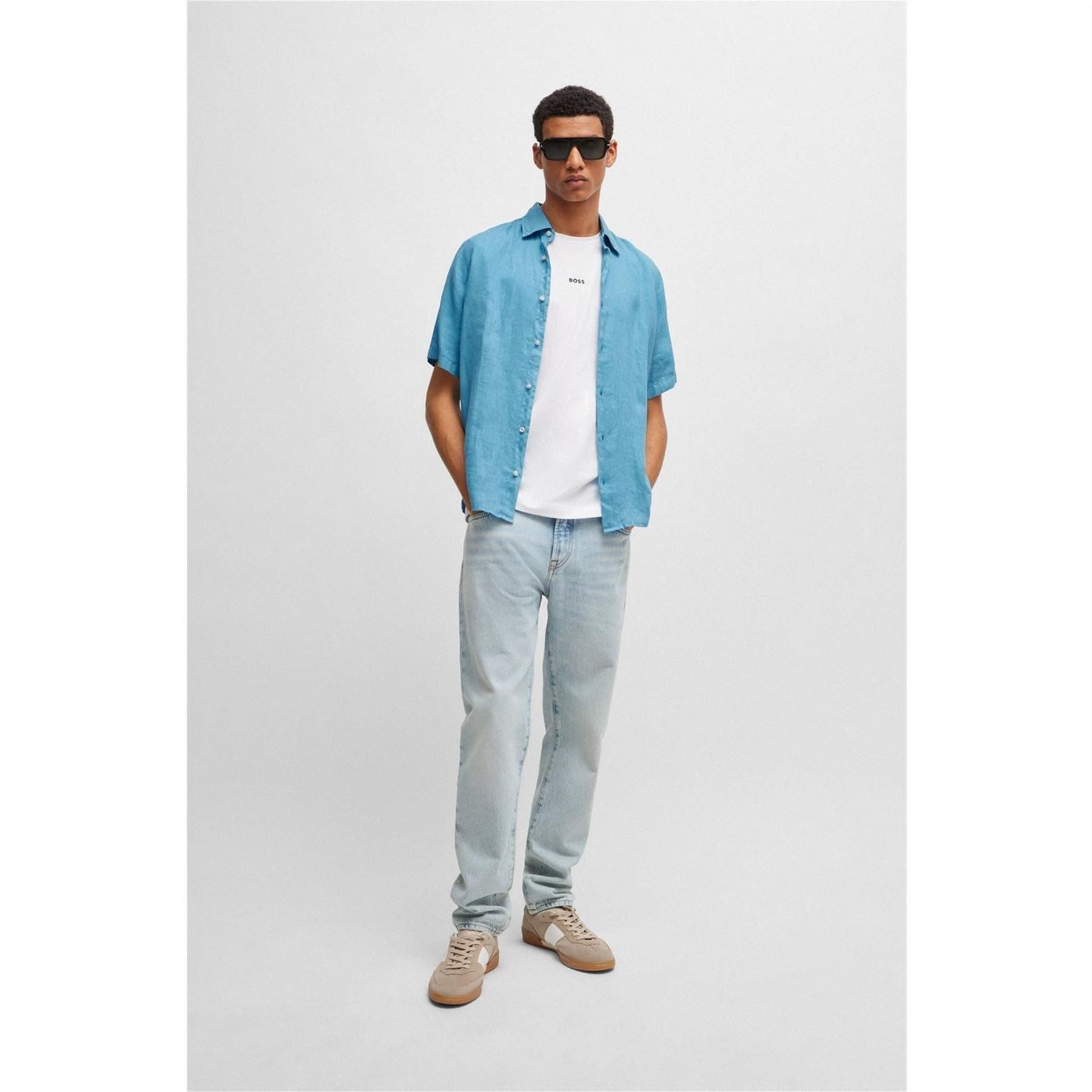 Boss Hbo Rash 2 Lin Short Sleeve Relaxed FiT-Shirt