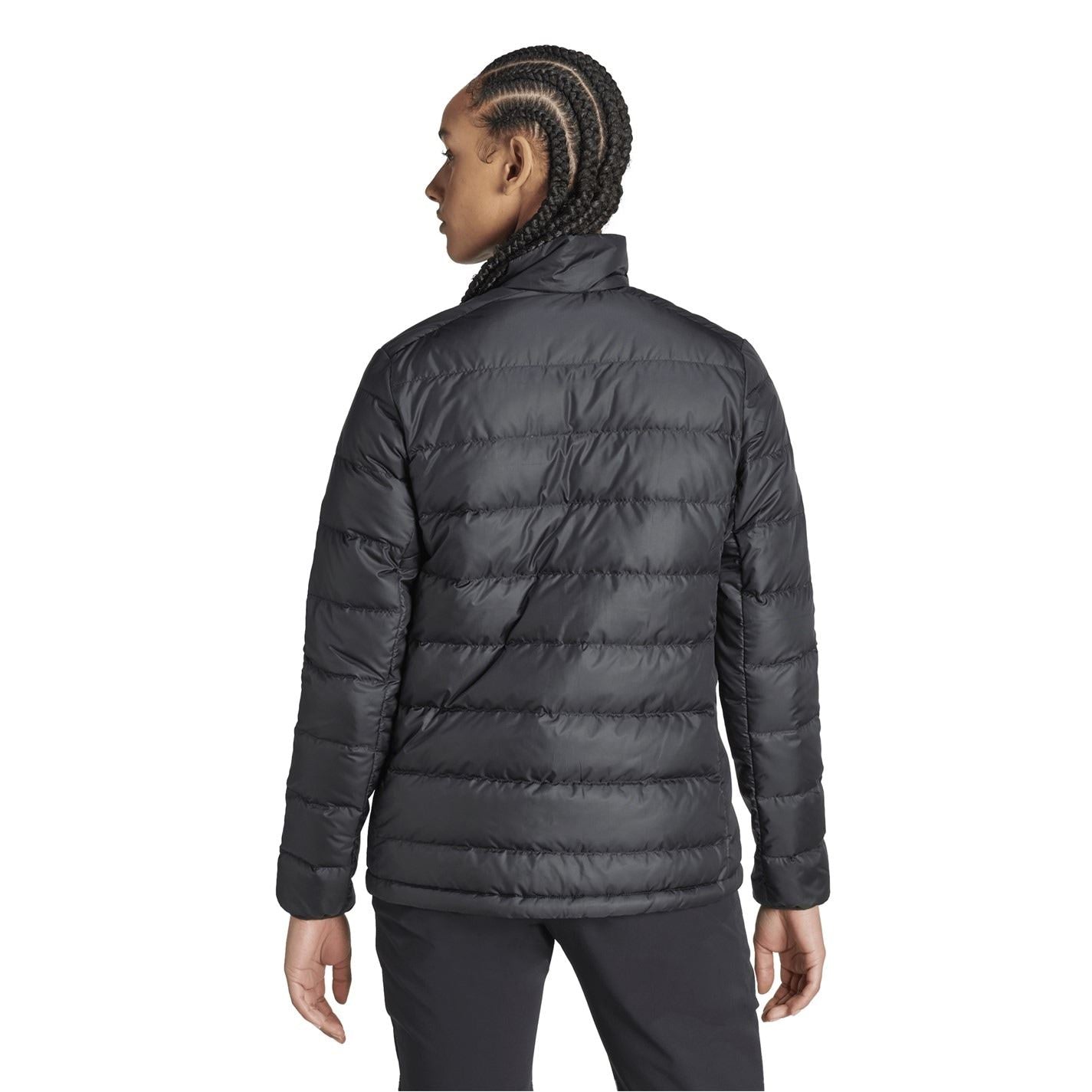 adidas Solid Patterned Zipped Pocket Down Jacket