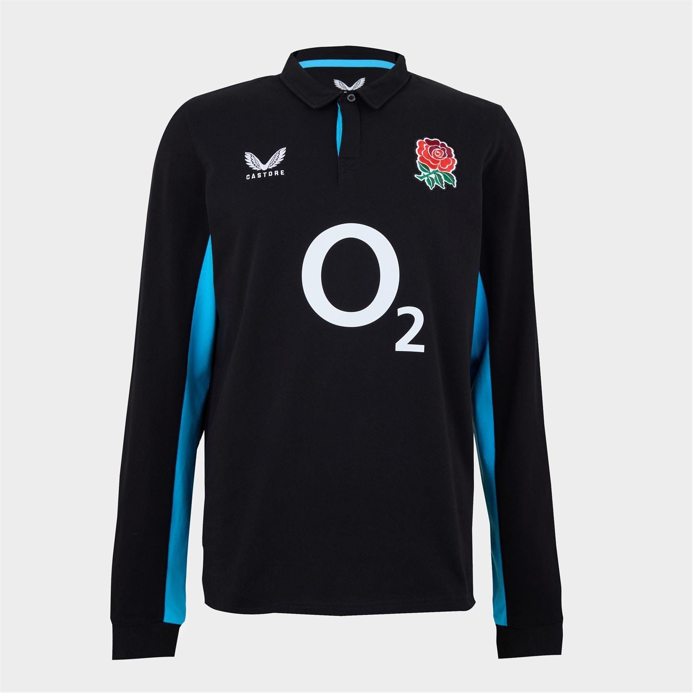 Castore England Rugby Away Long Sleeve PolOvershirtt 2025