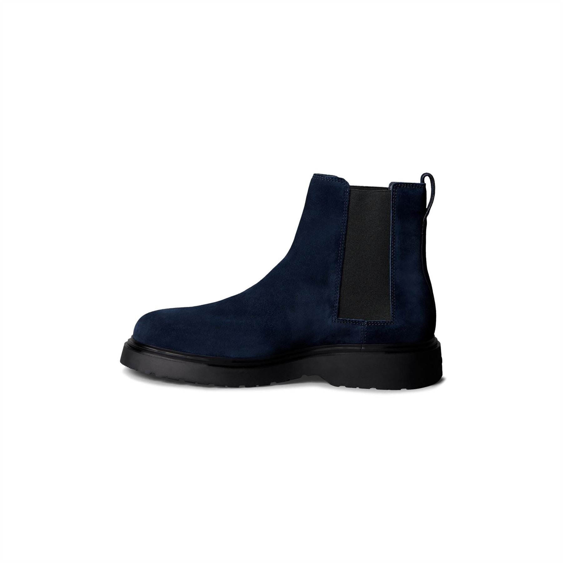Calvin Klein Suede Chelsea Boots with Block Heel