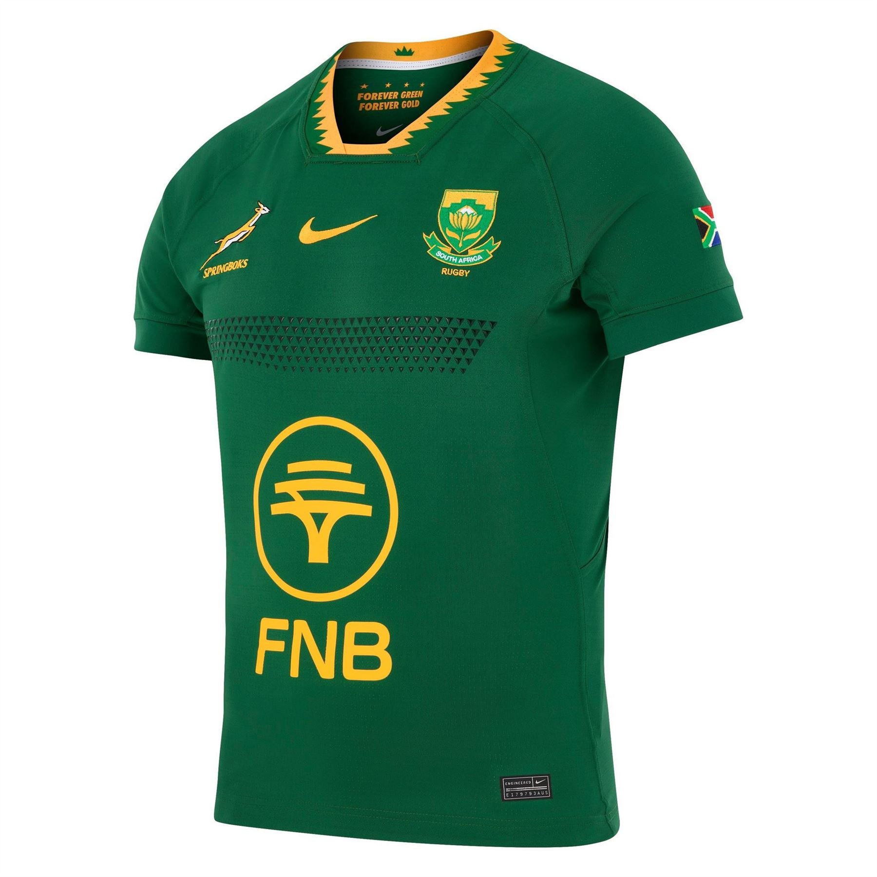 Nike Springboks Rugby V-Neck Short Sleeve Jersey
