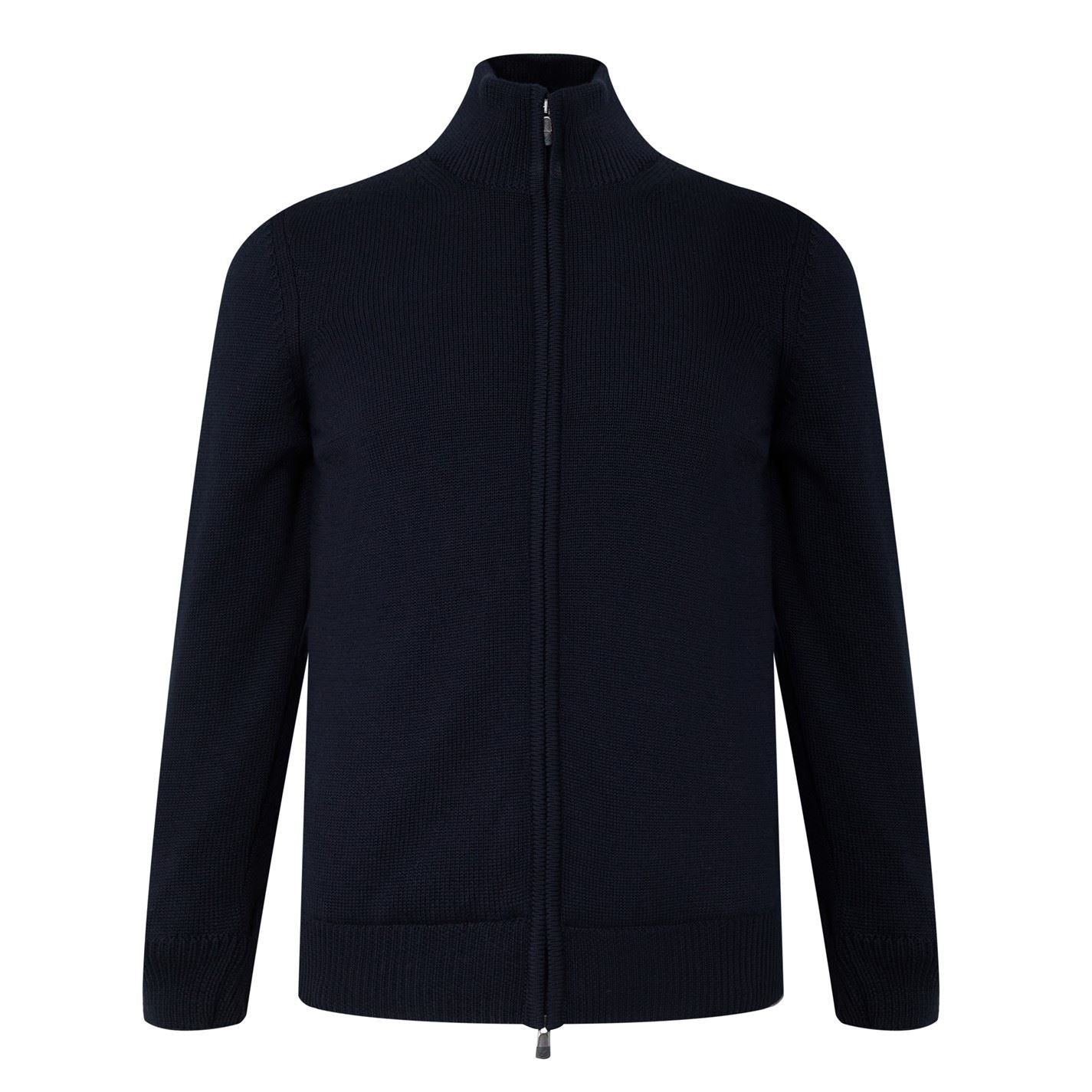 Lyle and Scott Zip Neck Regular Fit Long Sleeve Sweater