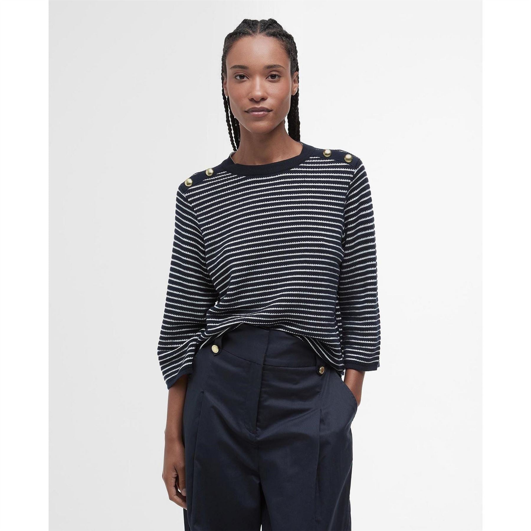 Barbour Striped Crew Neck Jumper