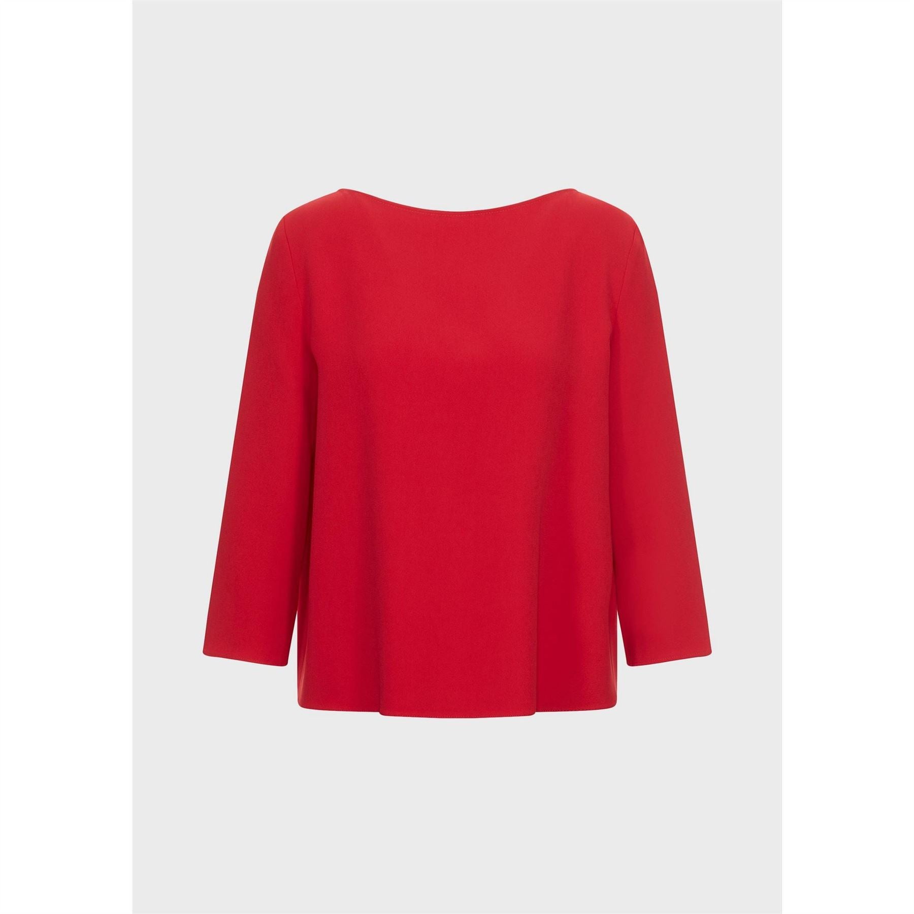 Emporio Armani Relaxed Fit Long Sleeve Boat Neck Blouse