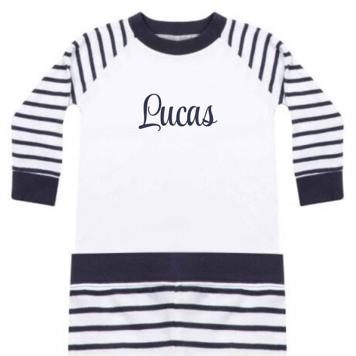 Larkwood Kids Striped Cotton Long Sleeve Pyjama Set