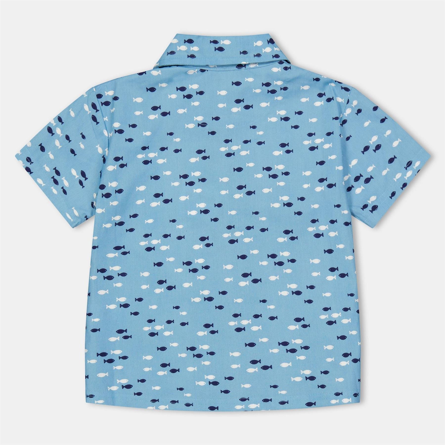 Lilly and Sid Fish Print Short Sleeve Patterned Shirt