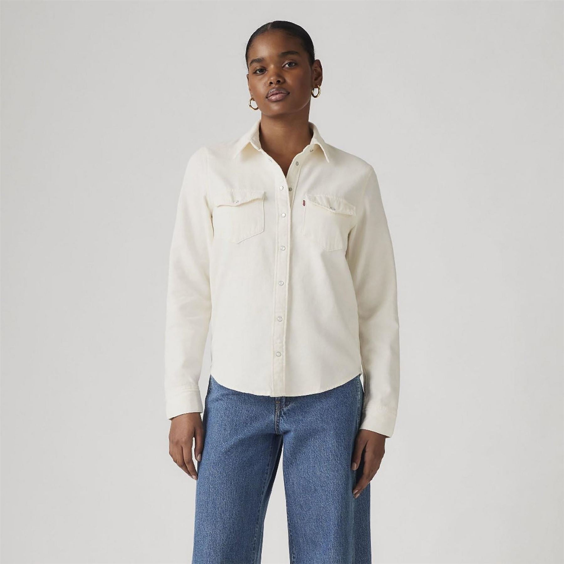 Levis Iconic Western Ecru Crew 4