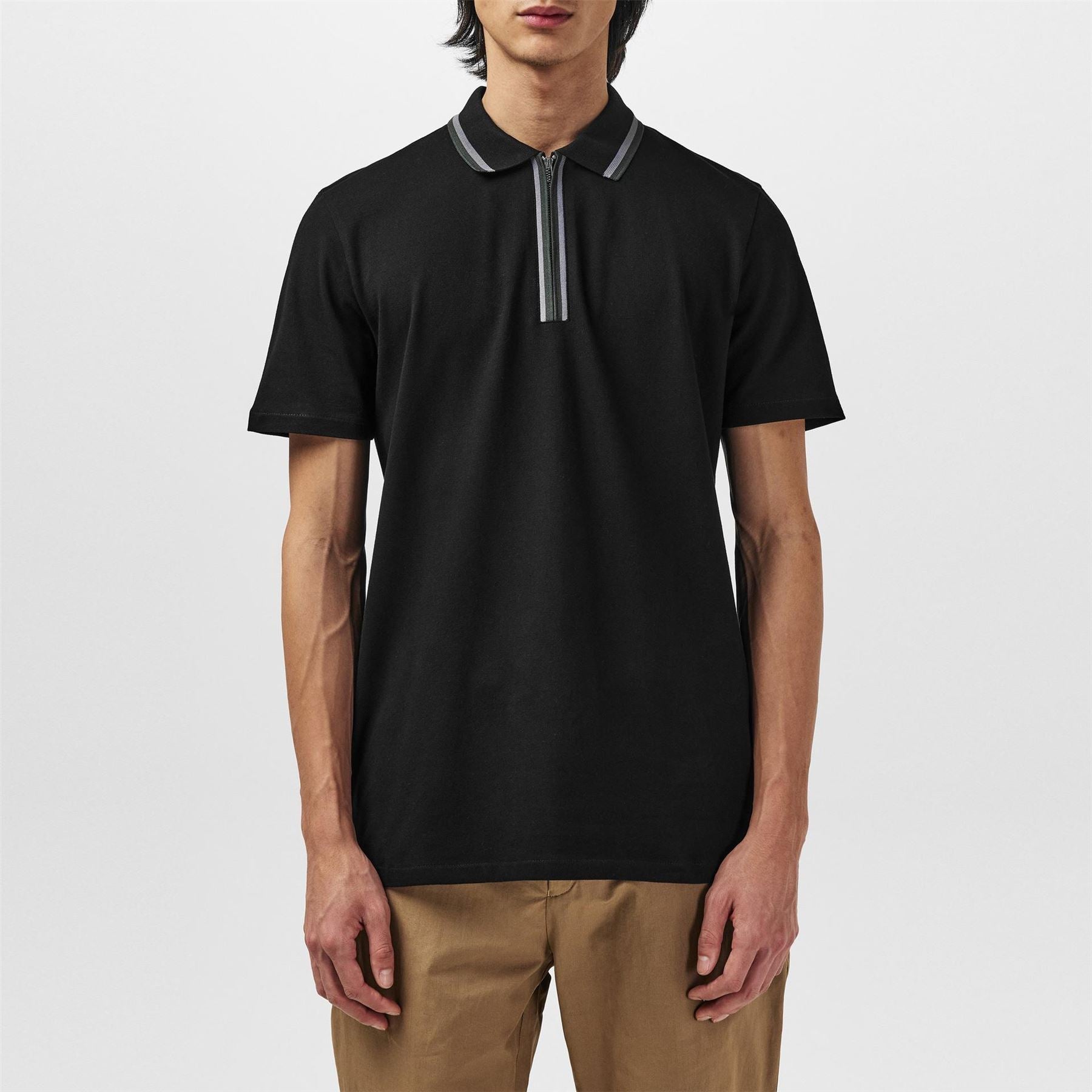 PS Paul Smith Zipped Short Sleeve Polo Shirt