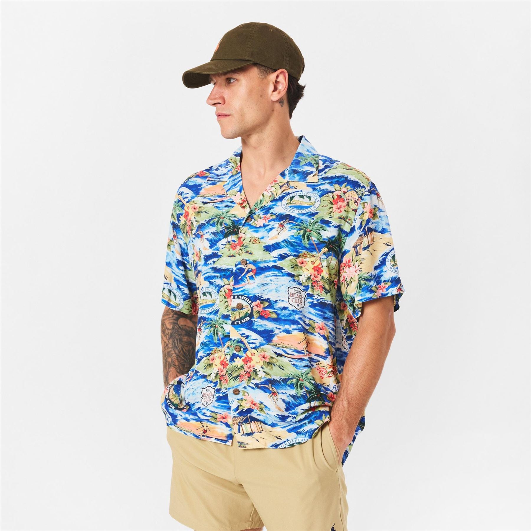 Polo Ralph Lauren Rayon Short Sleeve Patterned Shirt
