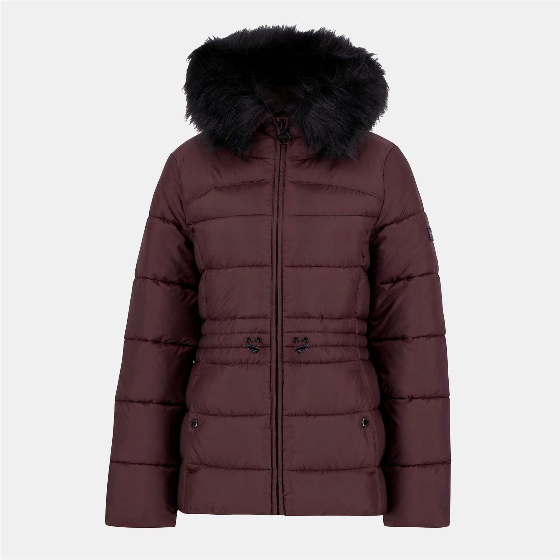 Barbour International Cher Detachable Hood Long Sleeve Medium Puffer Jacket