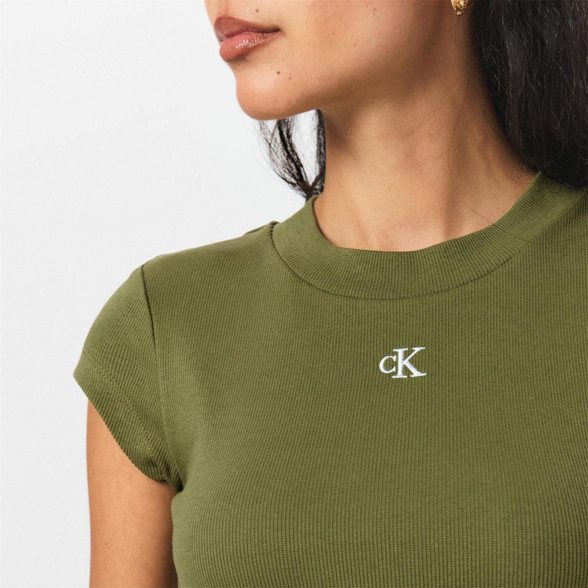 Calvin Klein Jeans Rib Cropped T-Shirt