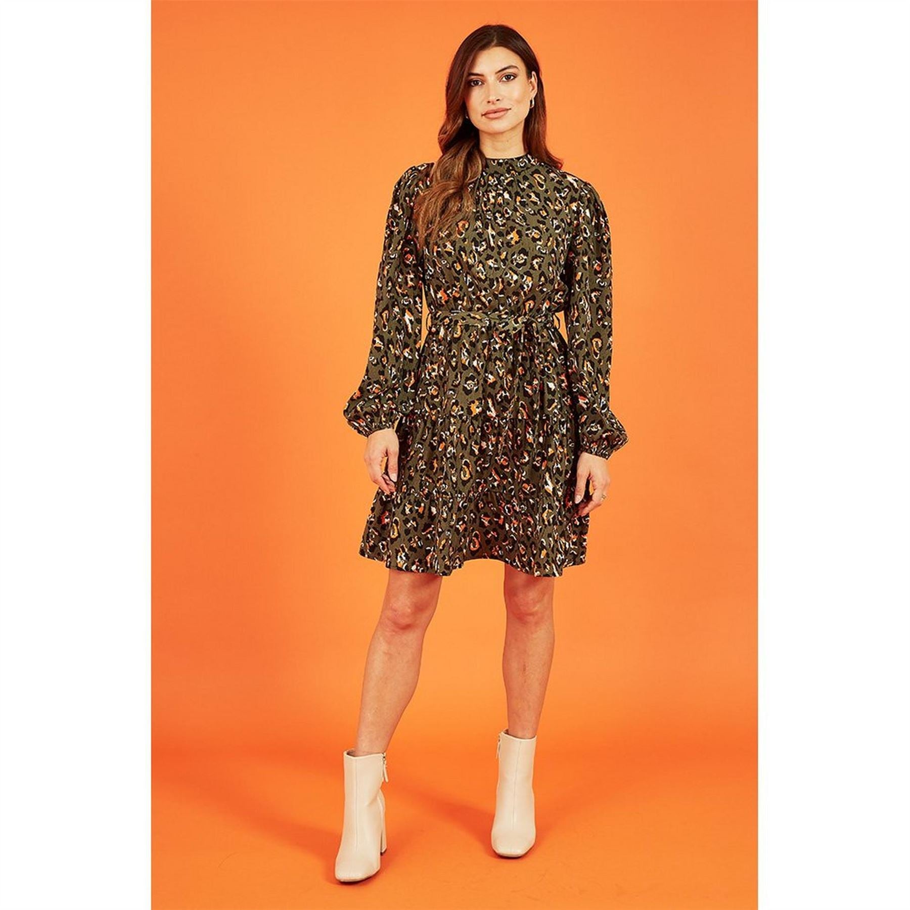 Mela London Animal Print Skater Dress