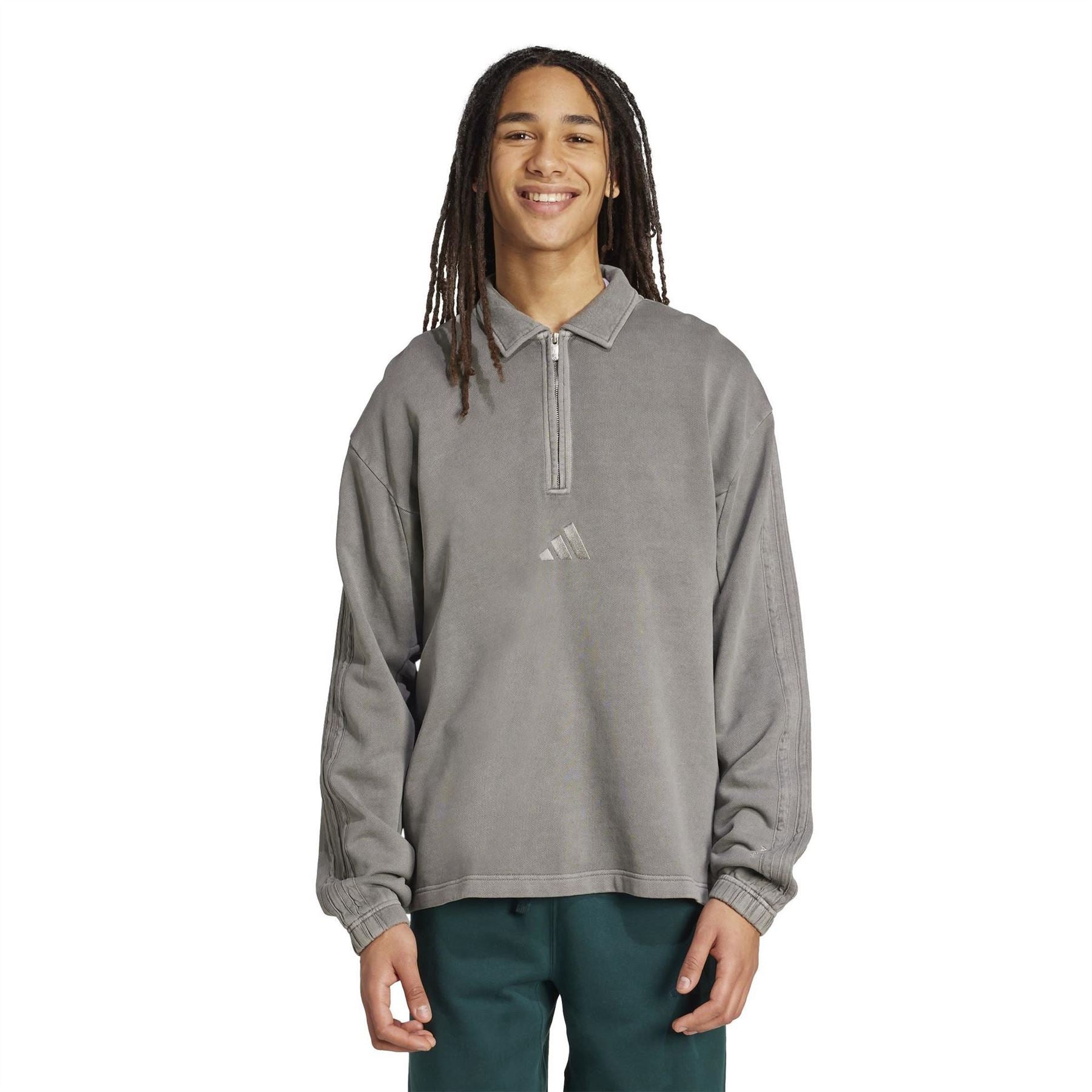 adidas Mens All Szn Washed Half Zip