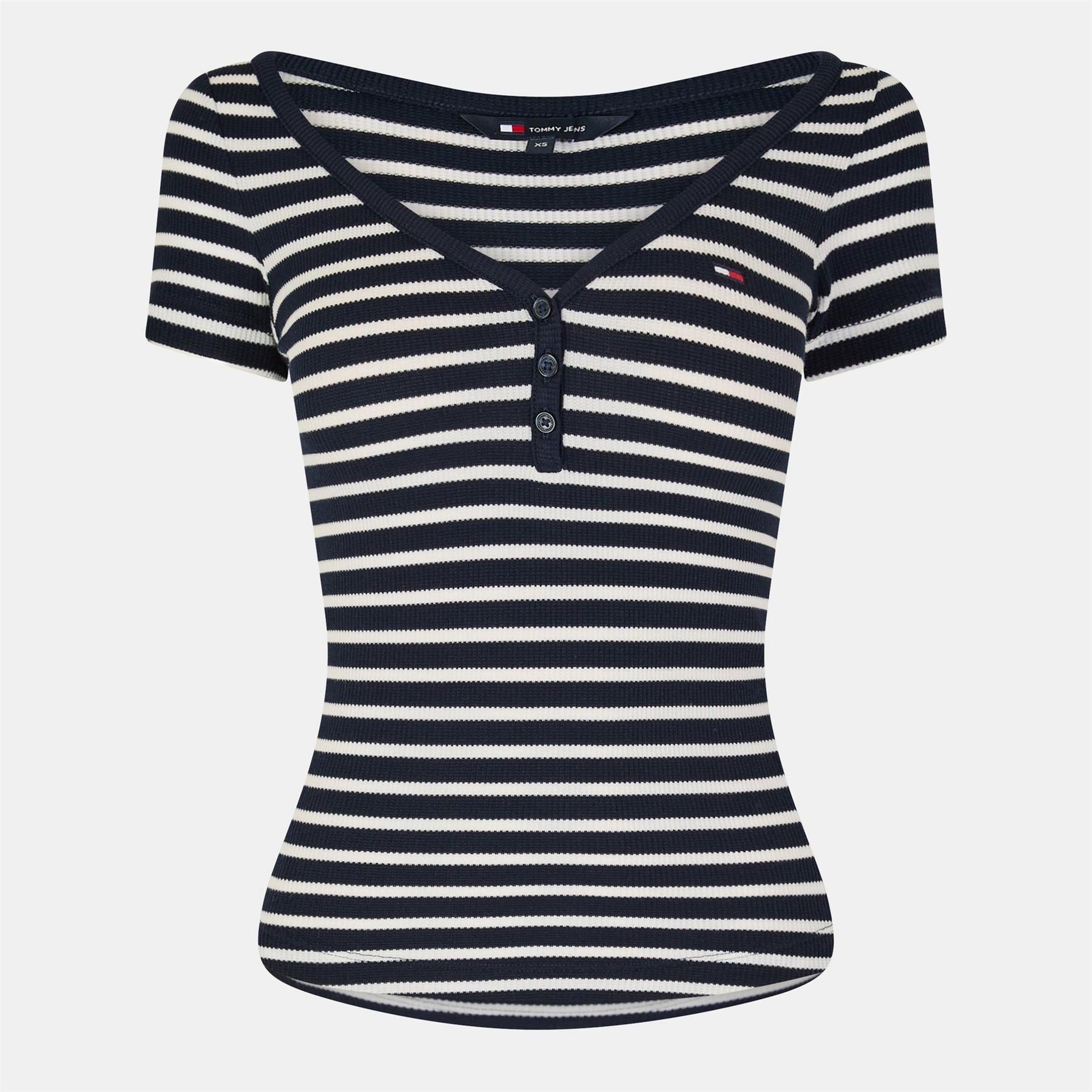 Tommy Jeans Slim Fit V-Neck Short Sleeve T-Shirt