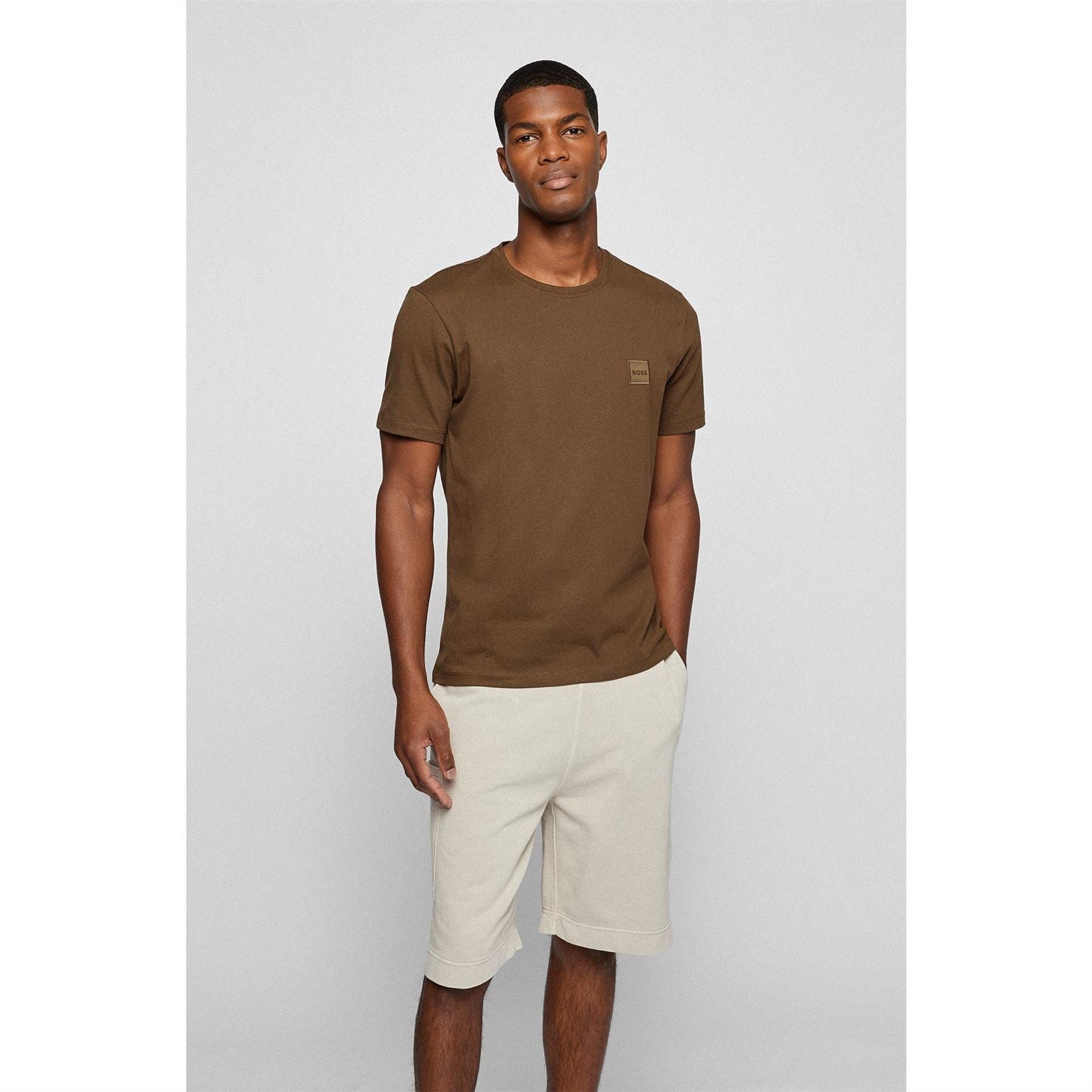 Boss BOSS ORANGE Tales T Shirt with Logo Patch Premium Cotton