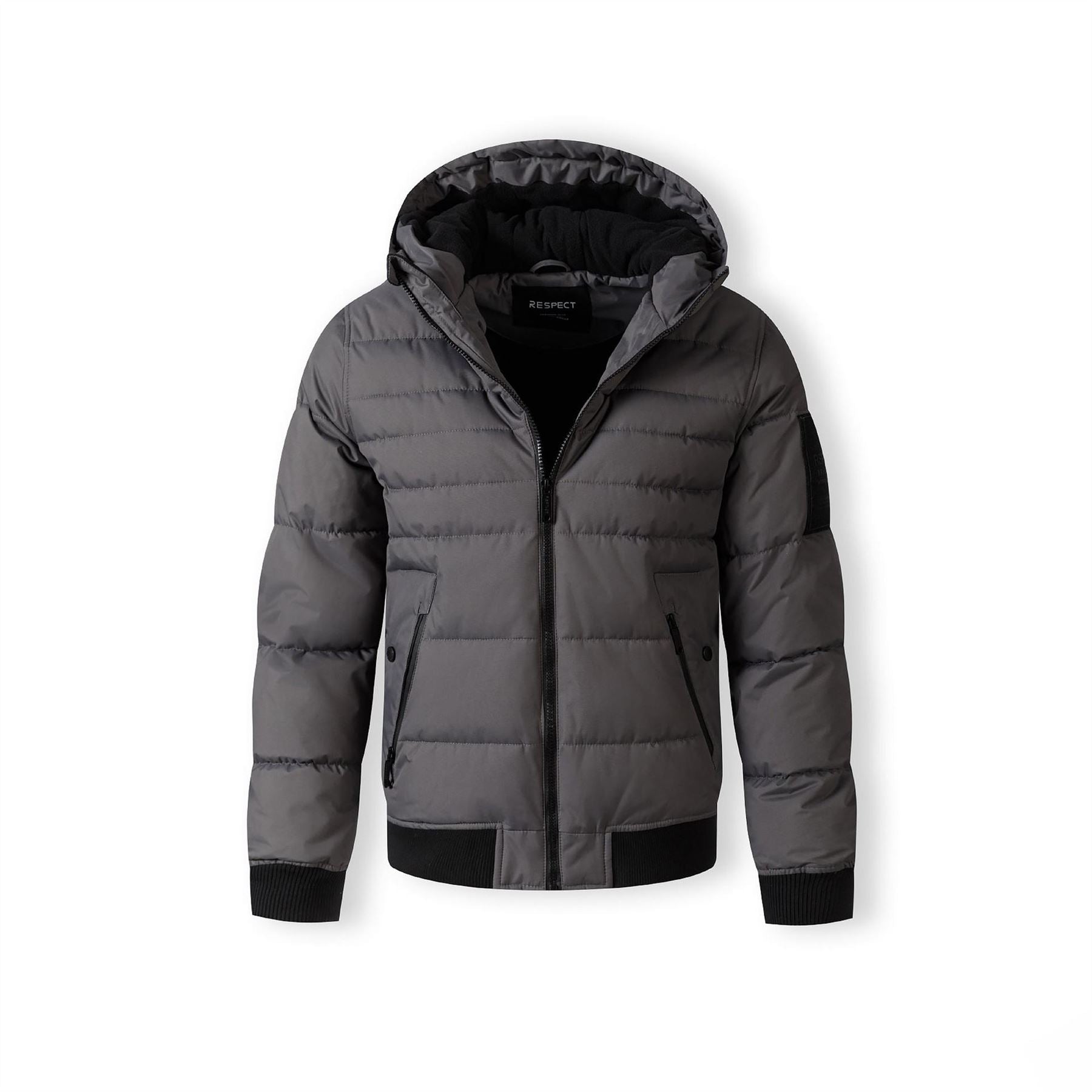 Minoti Men Padded Jacket With Hood Grey
