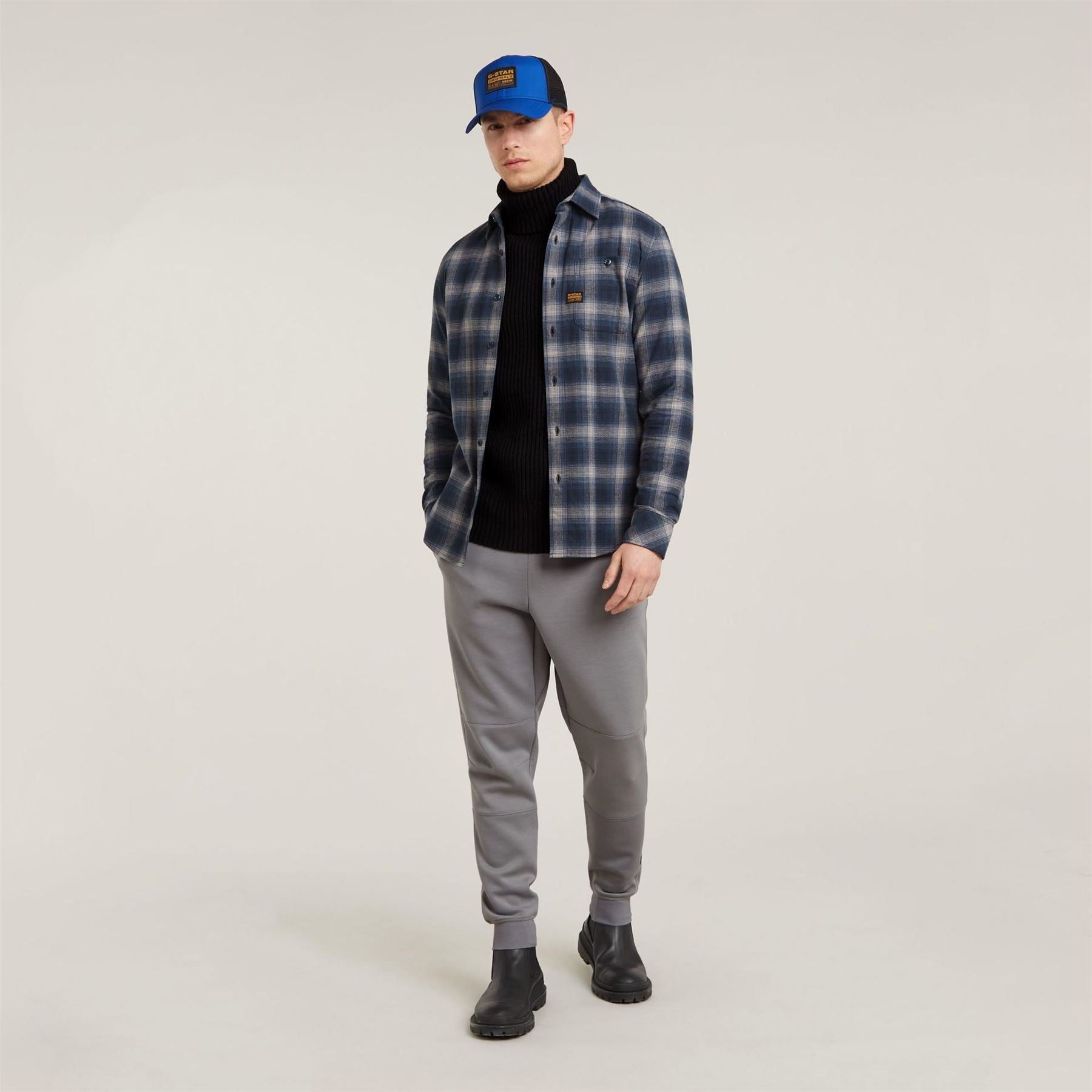G Star Bristum Checked Long Sleeve Patterned Shirt