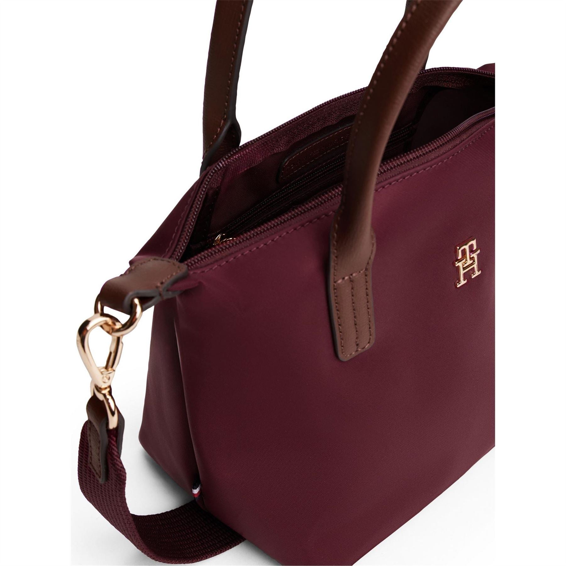 Tommy Hilfiger Popette Mini Trapezoid Tote with Gold Tone Hardware