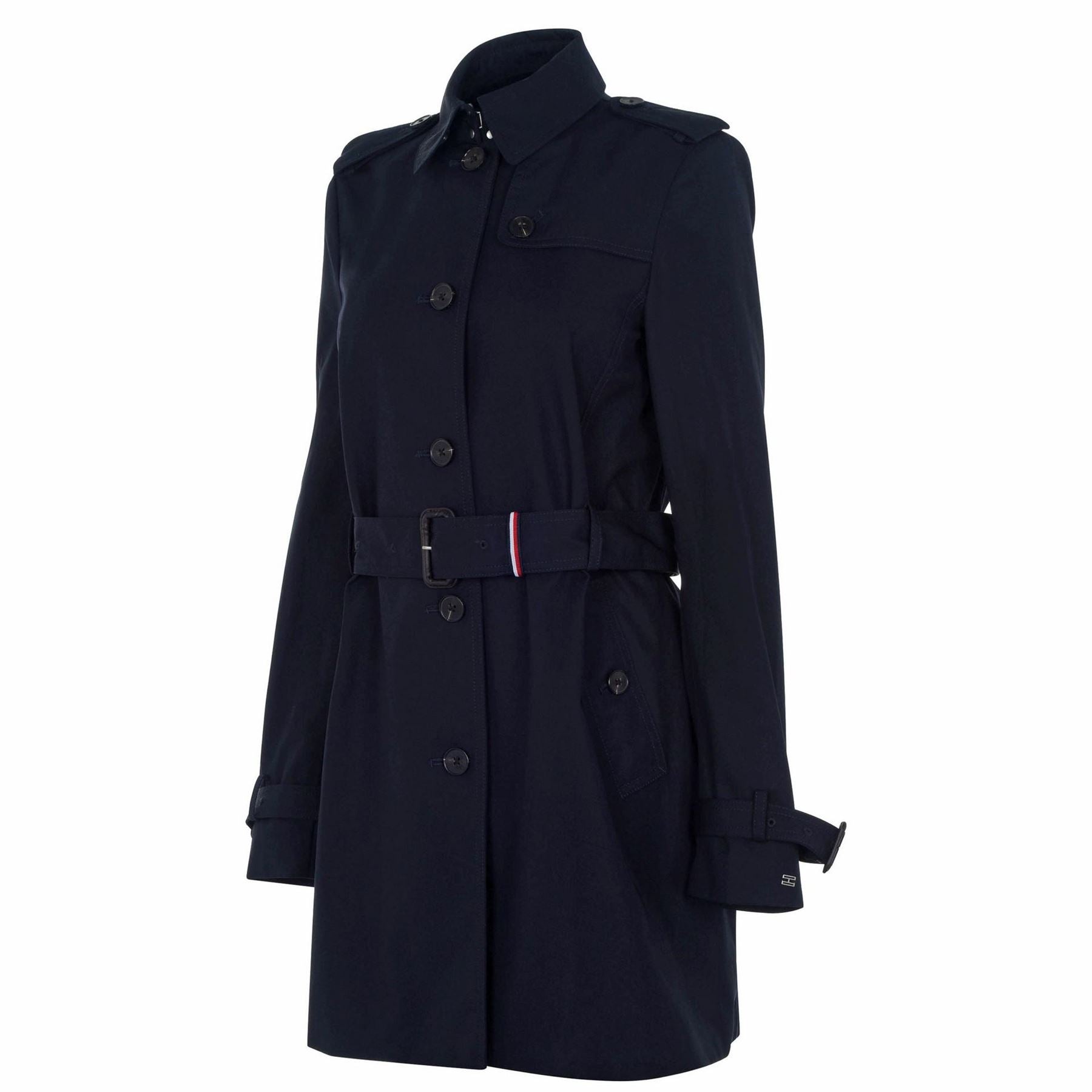 Tommy Hilfiger Single Breasted Cotton Long Sleeve Trench Coat