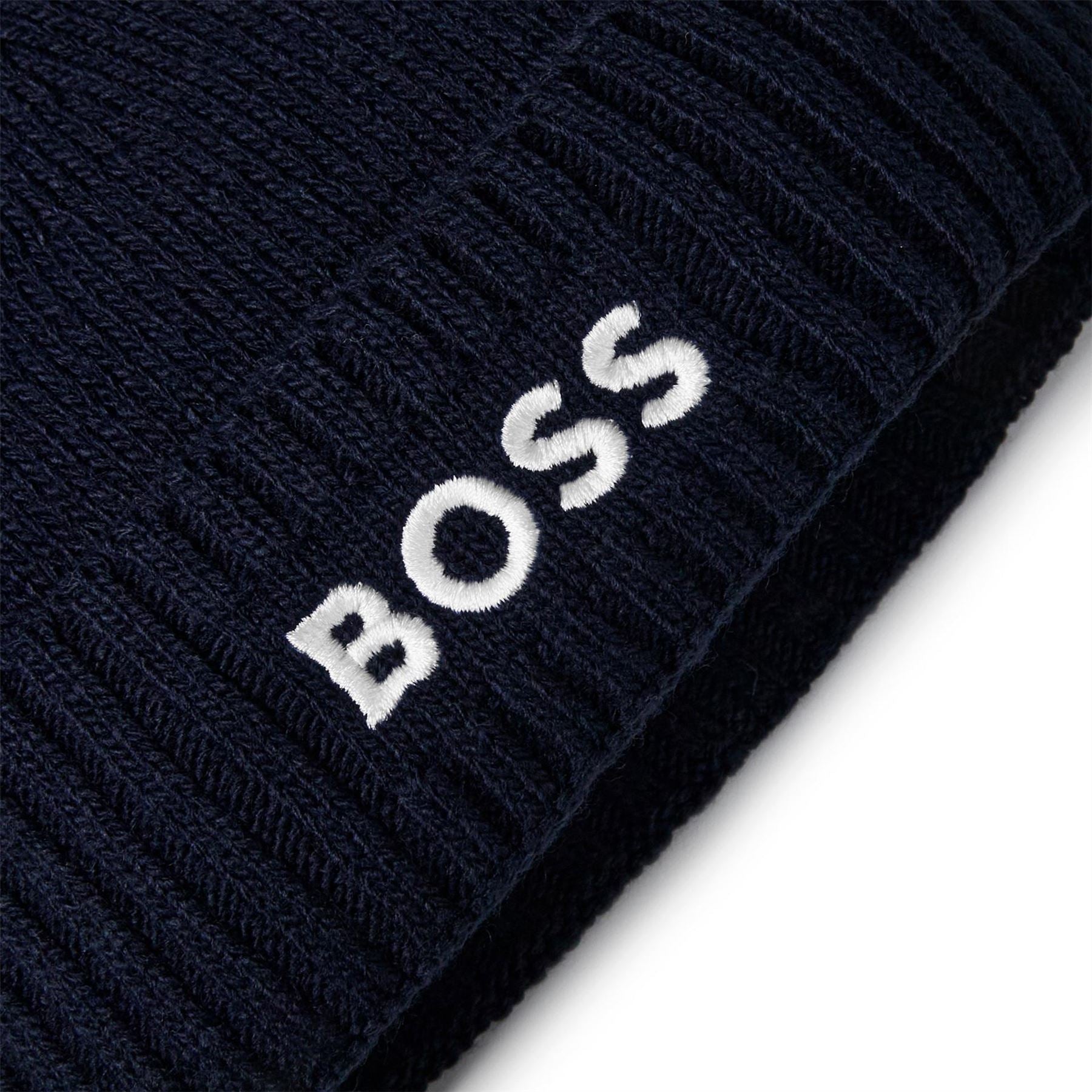 Boss Asport Ribbed Trim Beanie