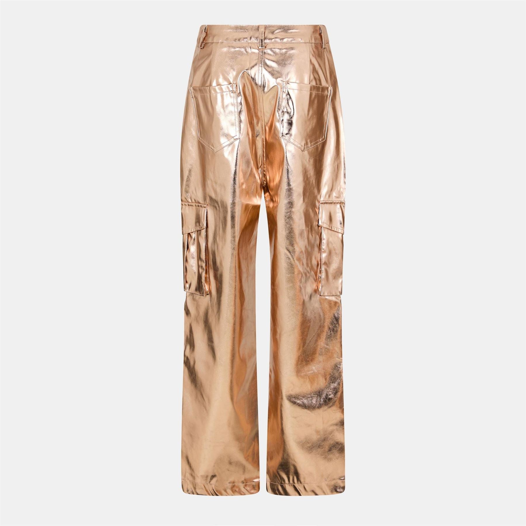 AmyLynn Mlc Uly Metallic Plaque Straight Cargo Pants