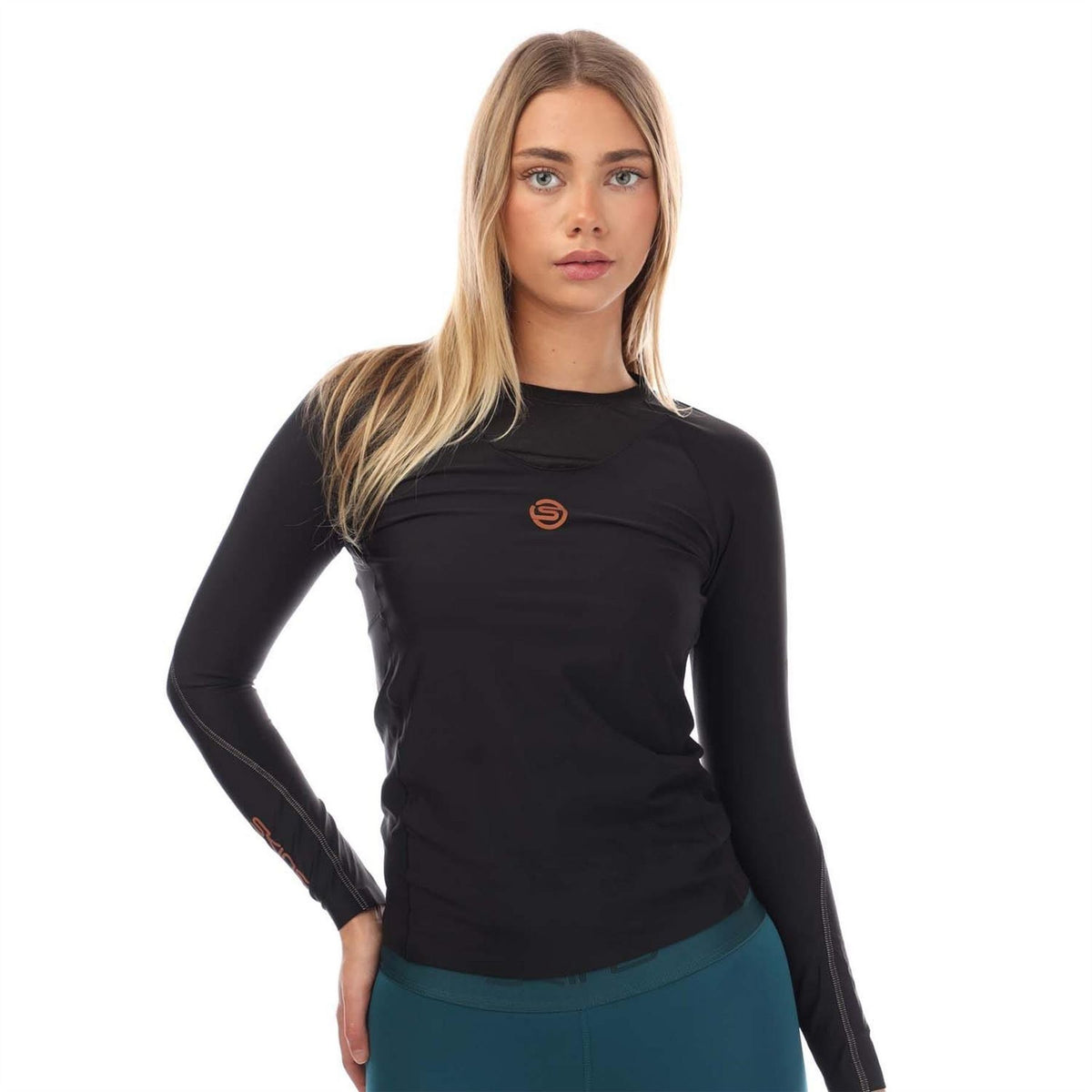 Skins Series 5 Long Sleeve Round Neck Slim Fit T-Shirt