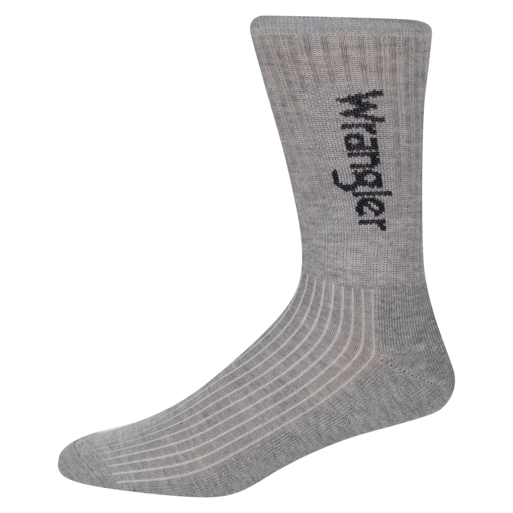 Wrangler Roger 3 Pack Lettering Crew Socks