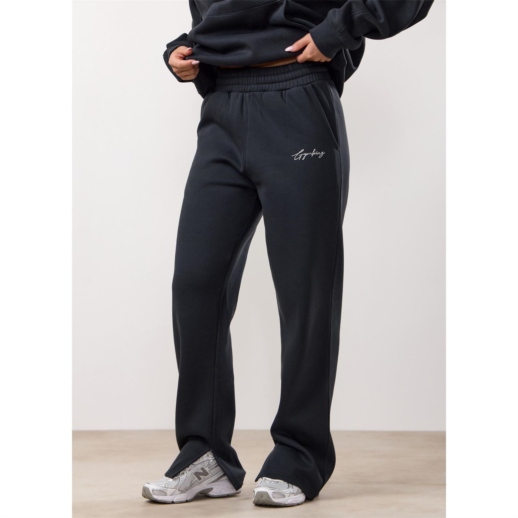 Gym King Reset High Waisted Cotton Open Hem Joggers