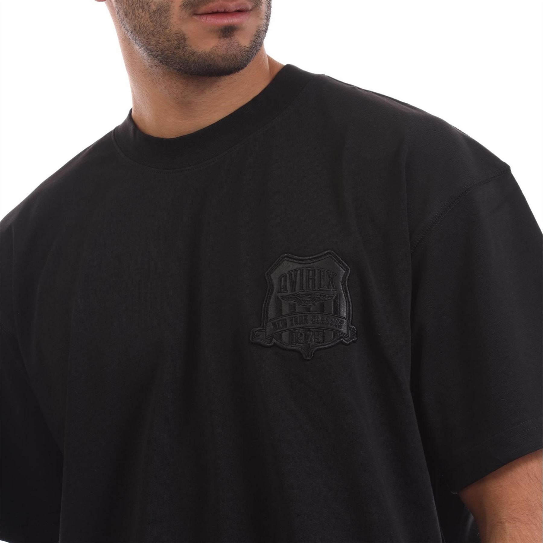 Avirex Beam Embossed Logo Crew Neck Short Sleeve T-Shirt