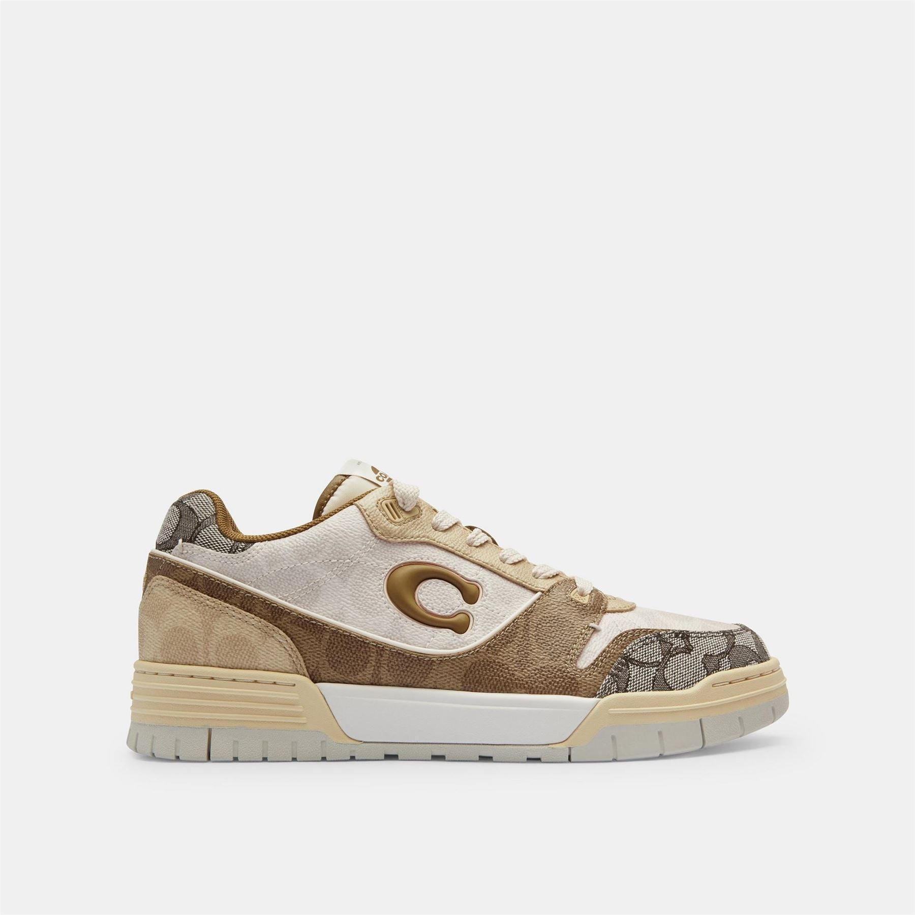 Coach Color Block Embossed Logo Lace-Up Trainers