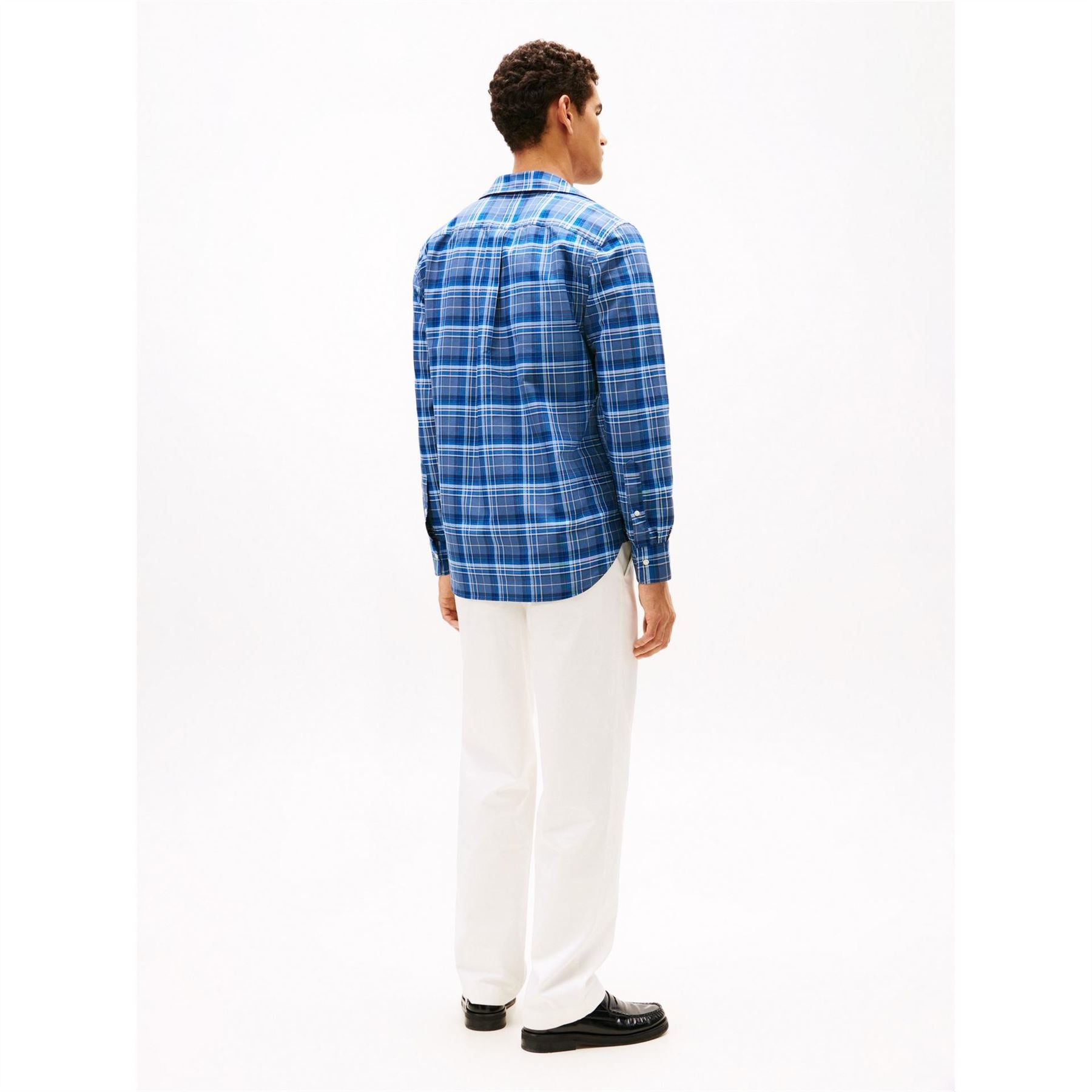 Tommy Hilfiger Oxford Check Button Down Collar Long Sleeve Shirt