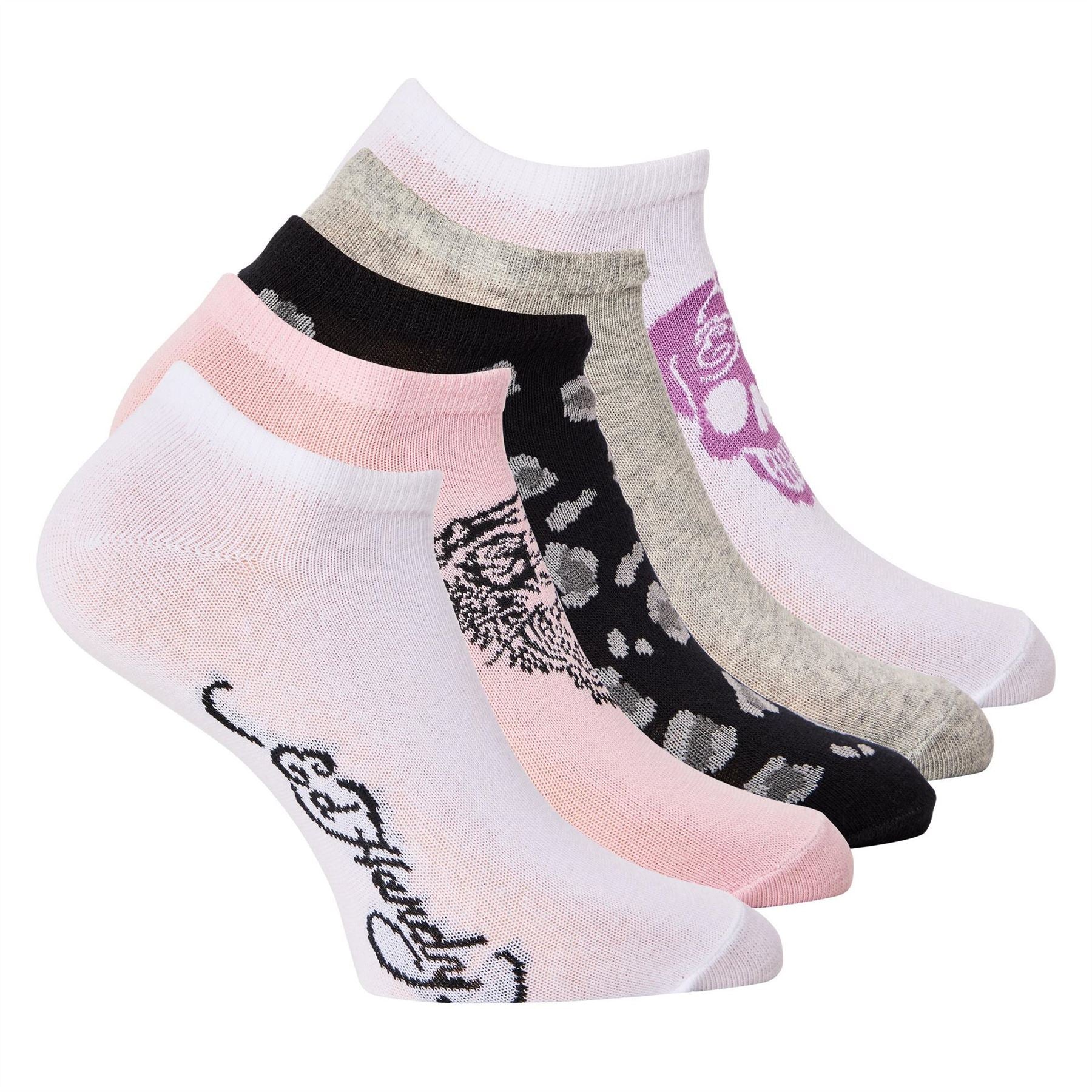 Ed Hardy 5 Pack Tamri Trainer Liner Socks