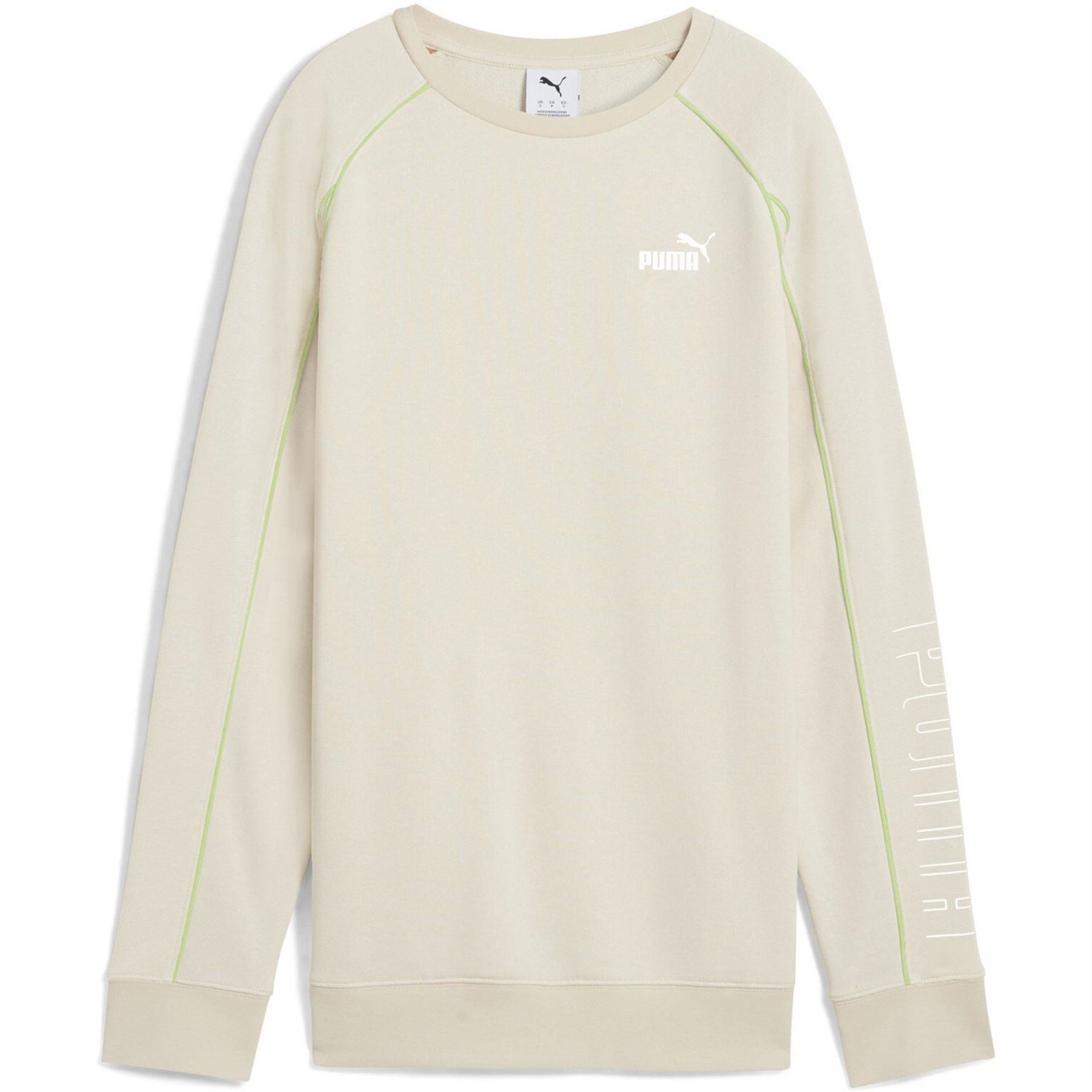 Puma Crew Neck Relaxed Fit Long Sleeve Sweatshirt