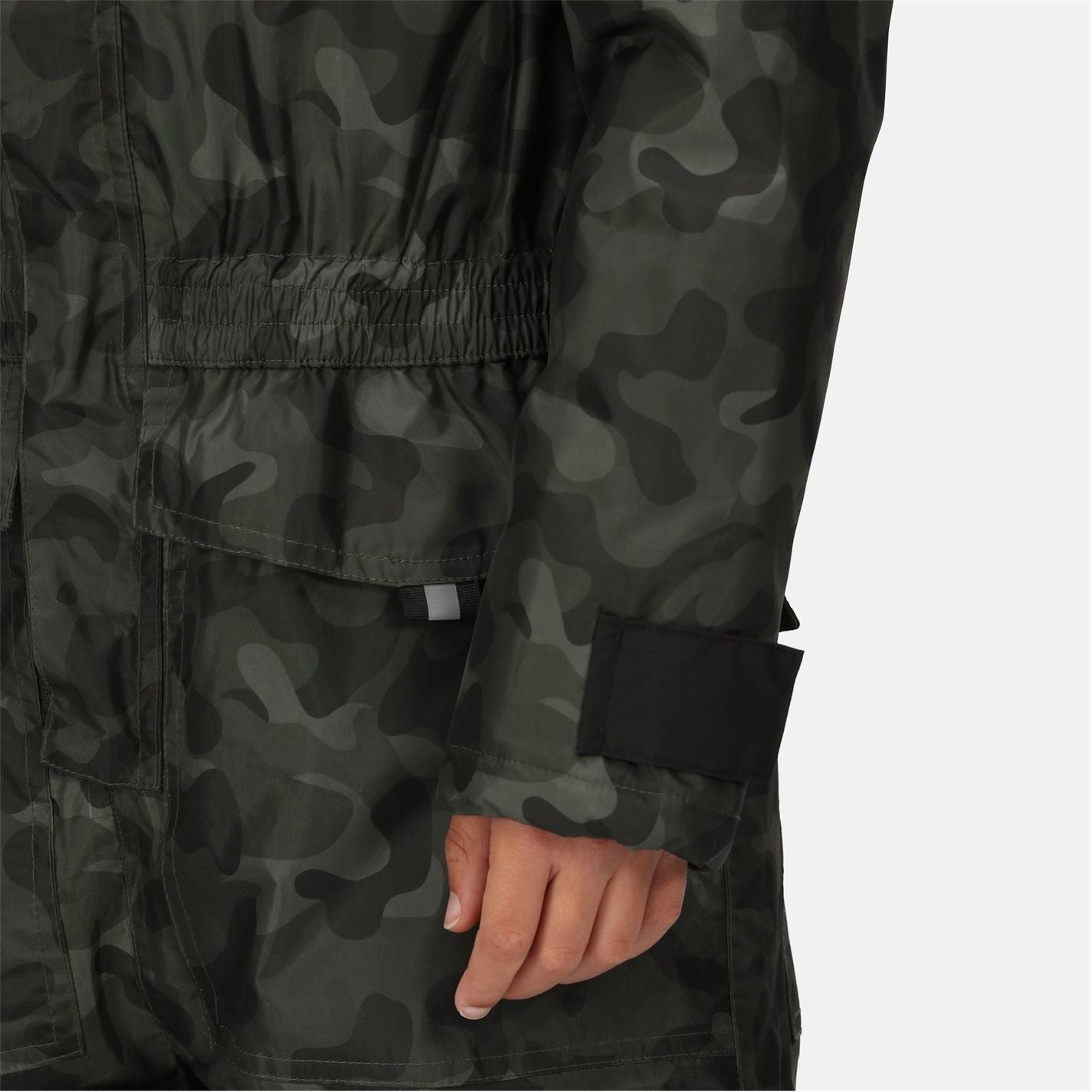 Regatta Rancher Hooded Reflective Ribbon Rain Jacket
