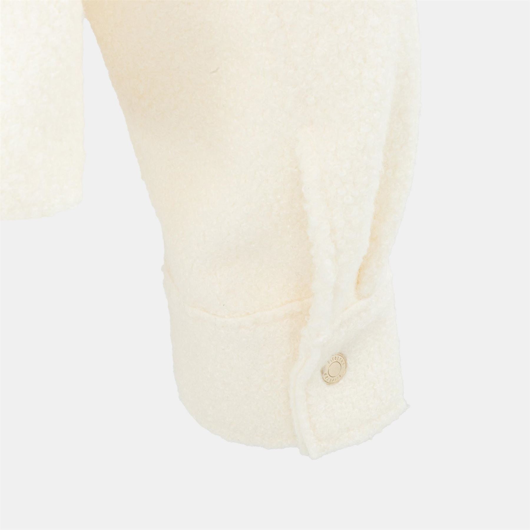 Firetrap Short Textured Cropped Long Sleeve Shearling Jacket