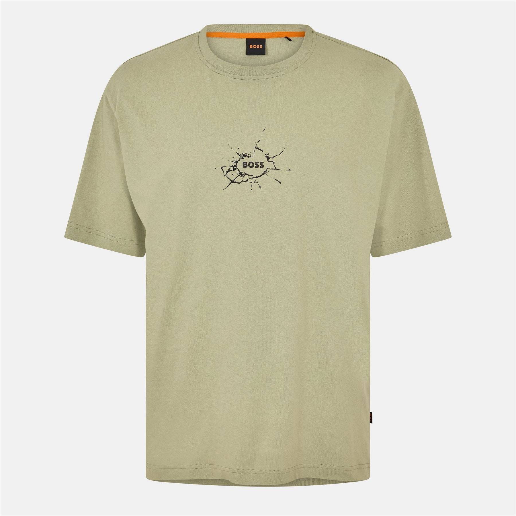 Boss Graphic Crew Neck Drop Shoulder Jersey T-Shirt