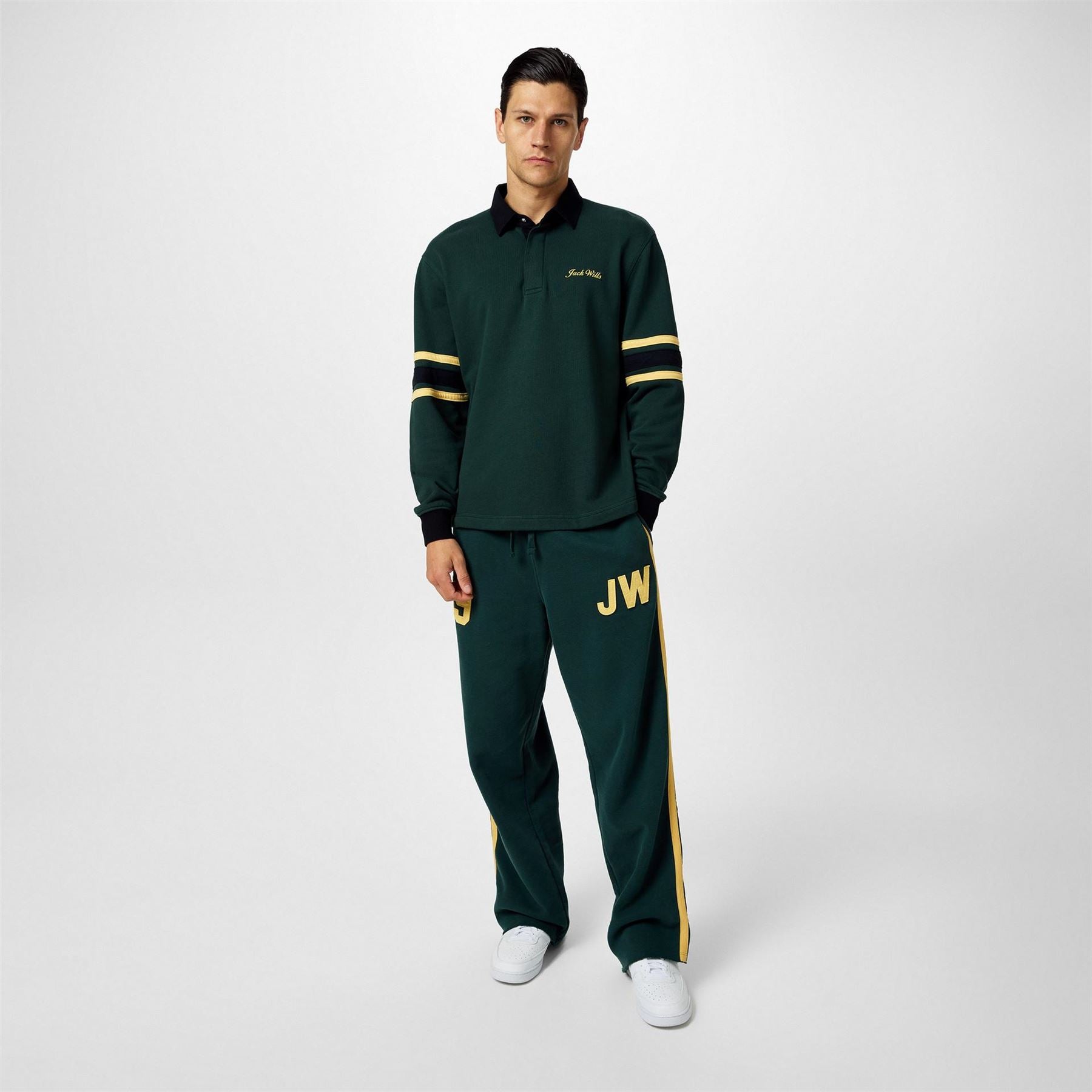 Jack Wills Stripe Relaxed Fit Athletic Sweater