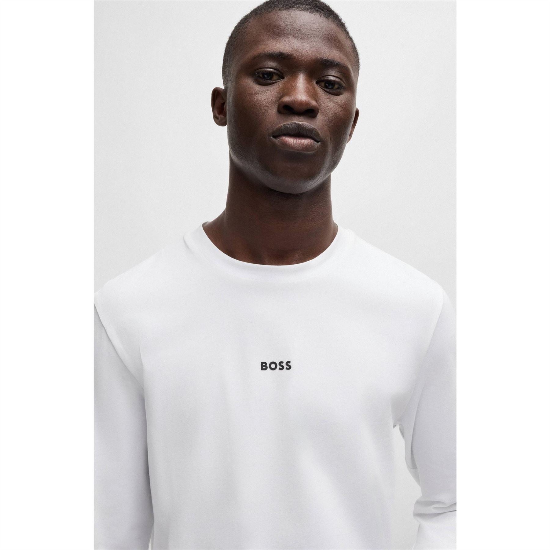 Boss Tchark  Orange Cotton Long Sleeve T-Shirt