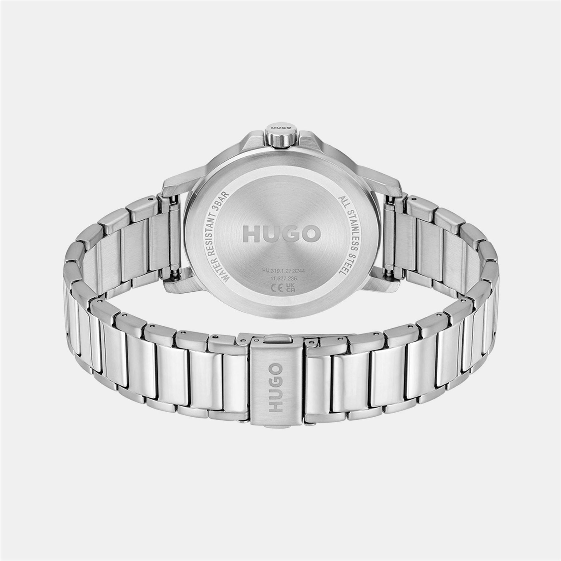 Hugo HUGO #SMOOTH Stainless Steel Bracelet Watch with Green Dial