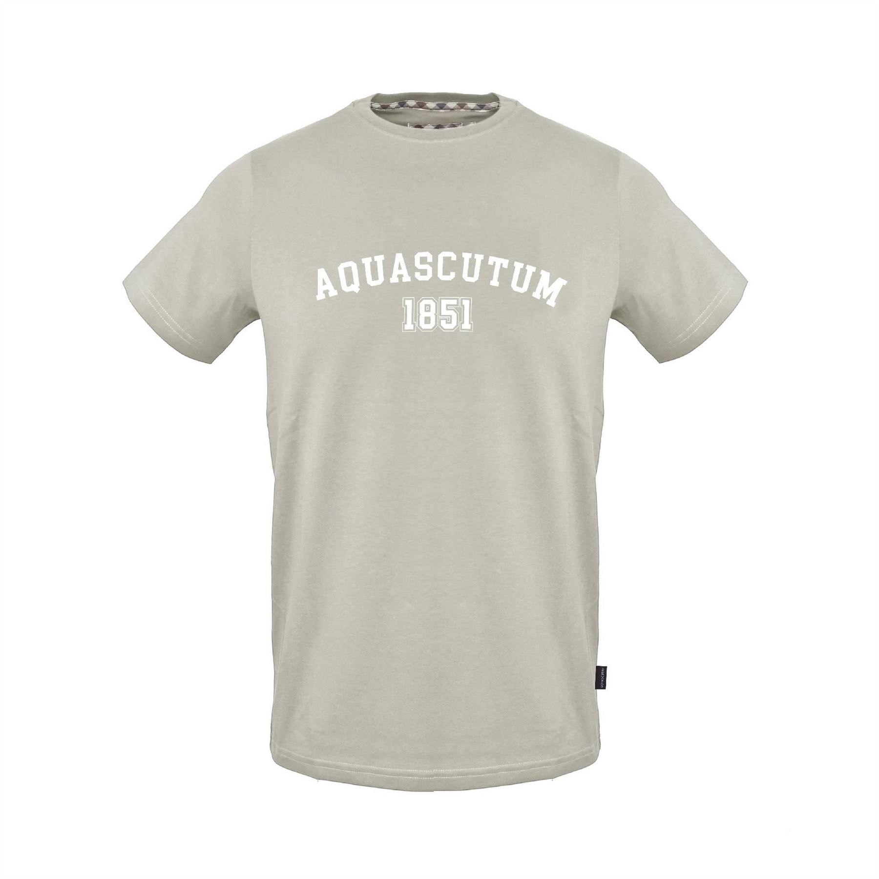 Aquascutum Arch Lettering Crew Neck Short Sleeve T-Shirt