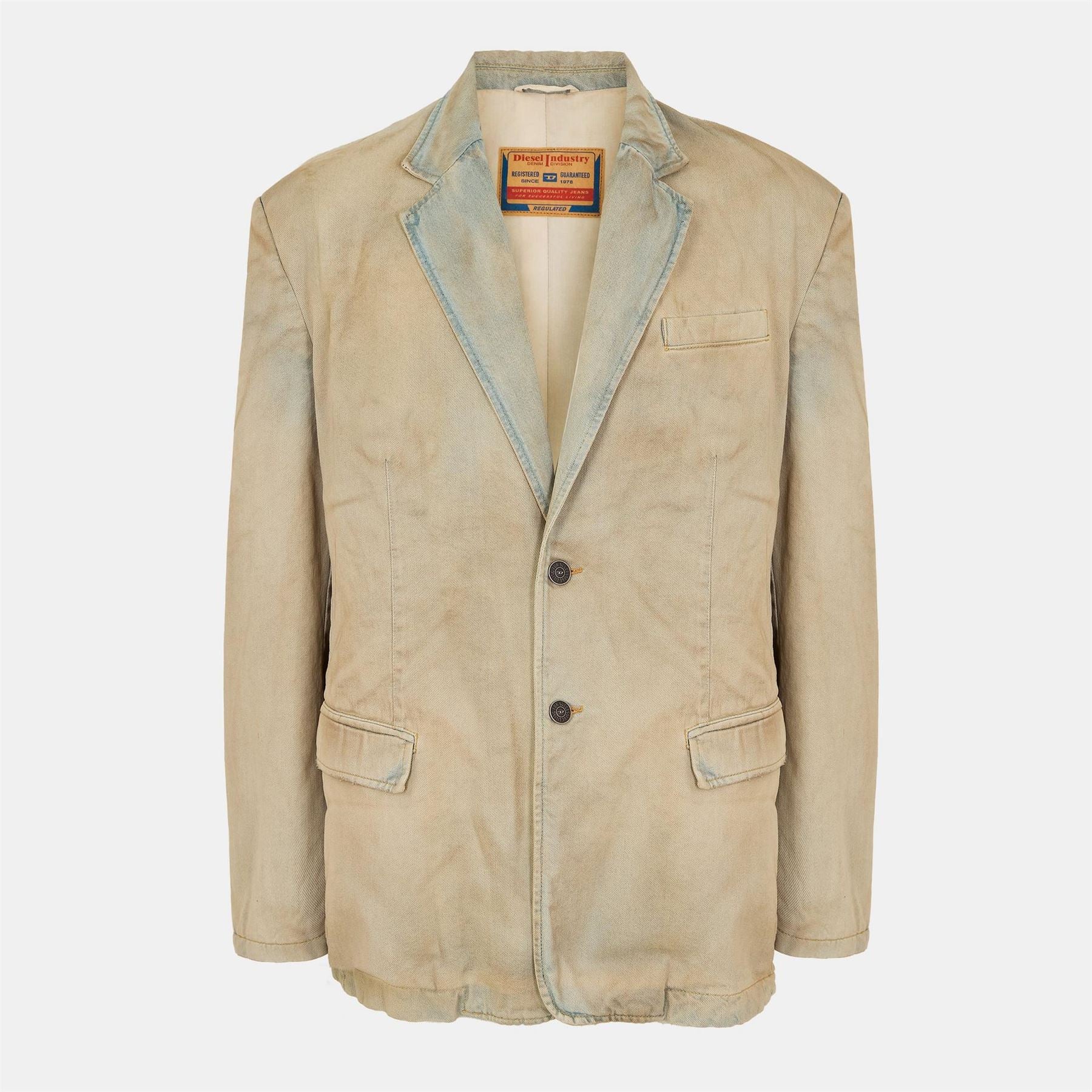 Diesel Structured Button Front Denim Jacket