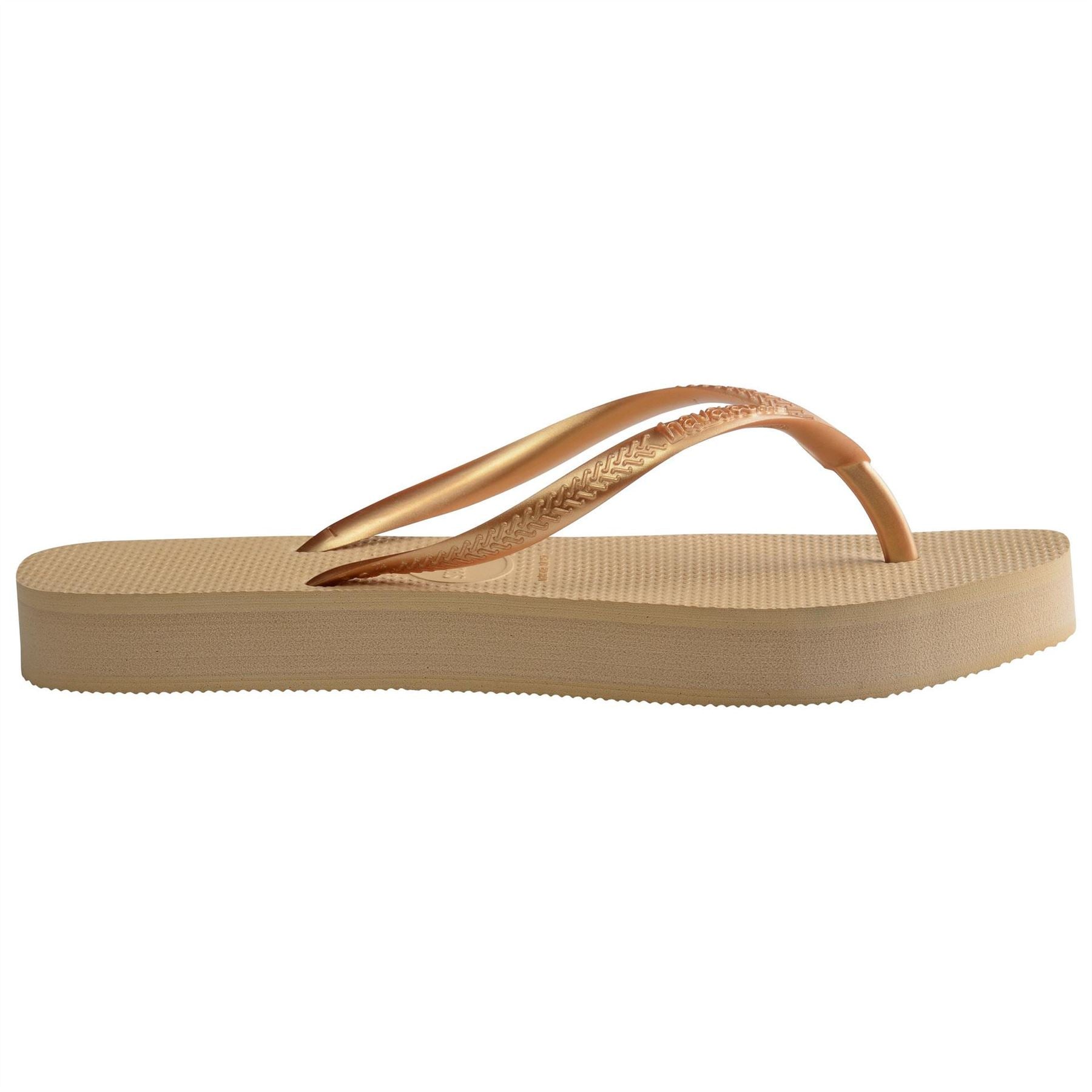 Havaianas Womens Hav. Slim Flatform Golden 35 36 Flip Flops