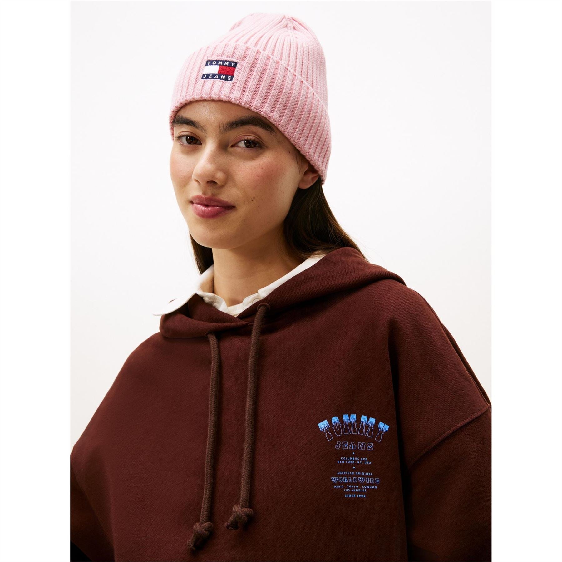 Tommy Jeans Flag Ribbed Knit Beanie